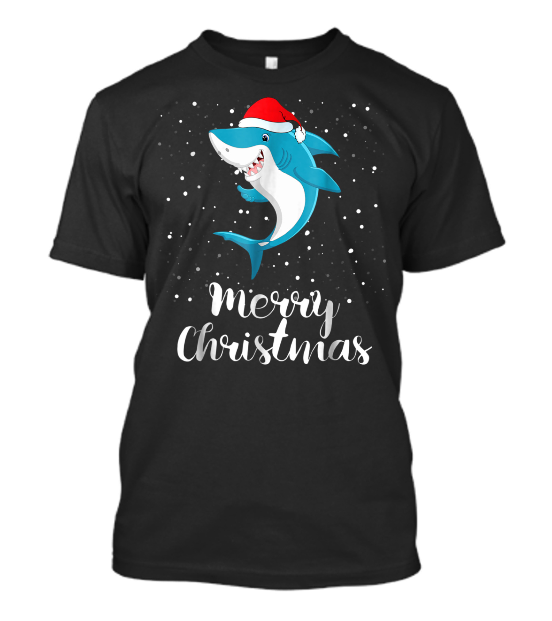 Merry Christmas Shark Funny Christmas Matching Family Group T-Shirt