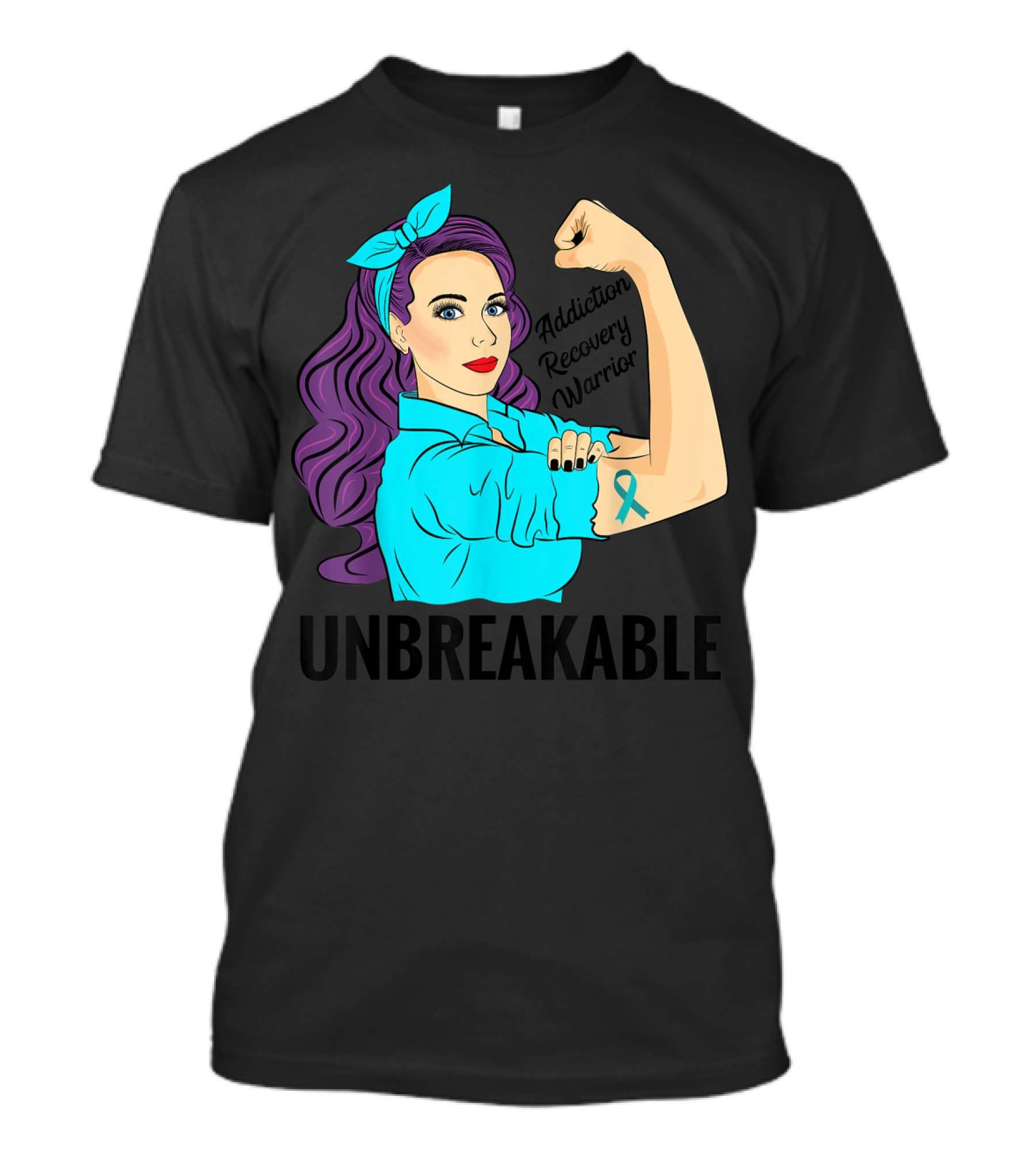 Addiction Recovery Warrior Unbreakable Empowerment Tattoo T-Shirt