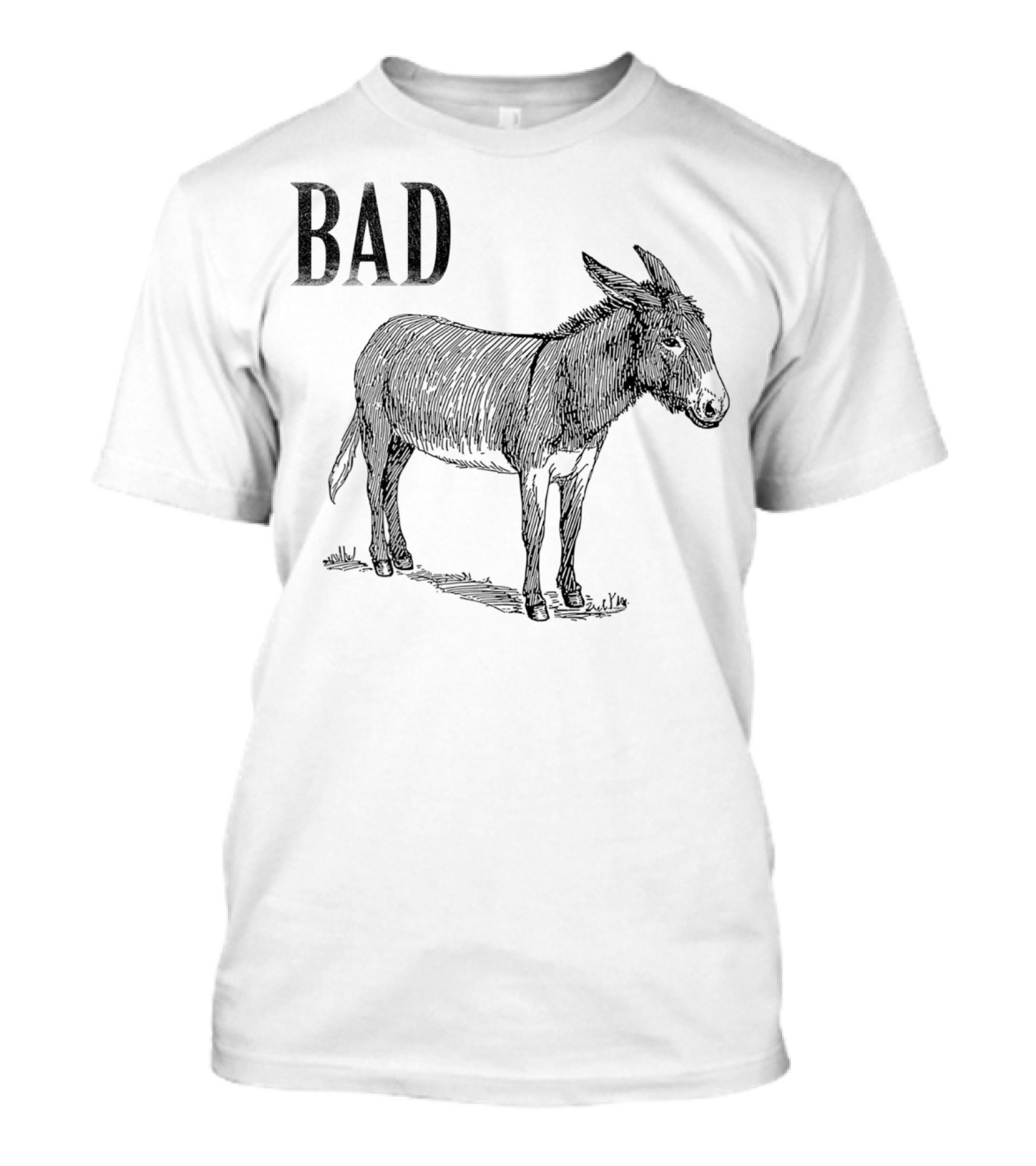 Funny Sarcastic Sayings Bad Ass Donkey T-Shirt