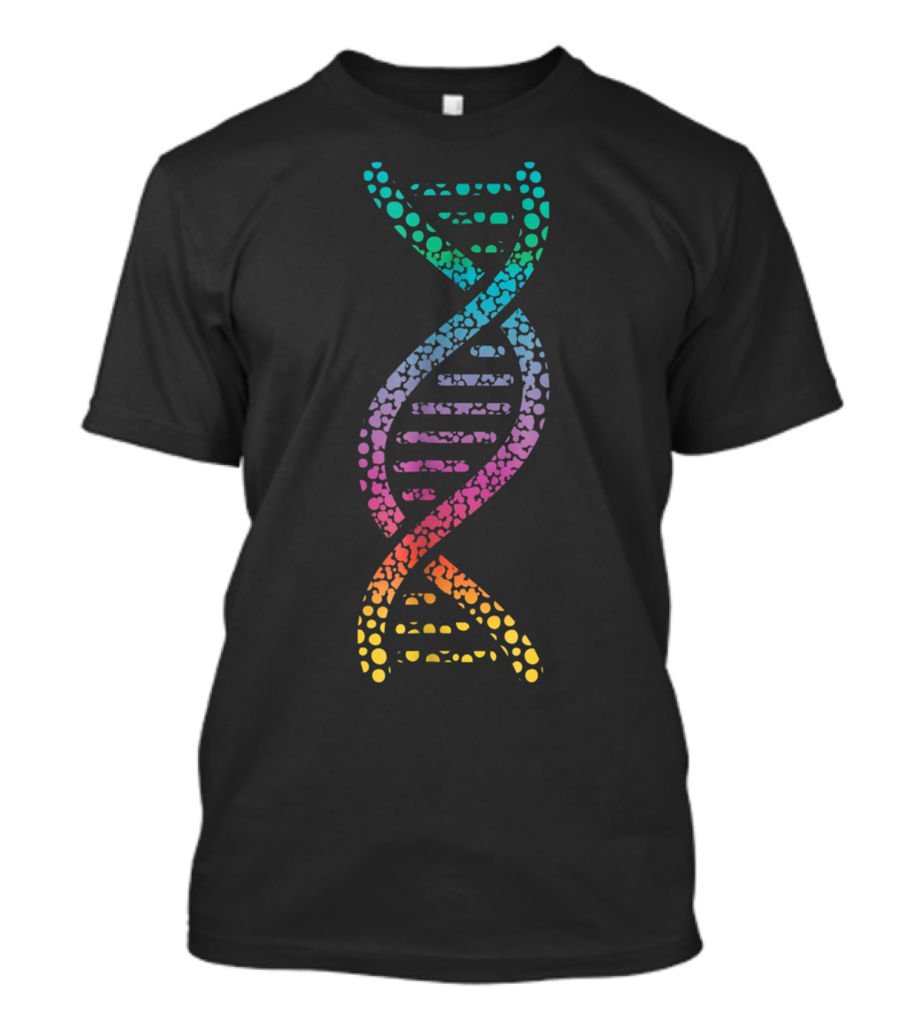 DNA Molecular World Genes Biology Lover Geek Rainbow Spiral T-Shirt