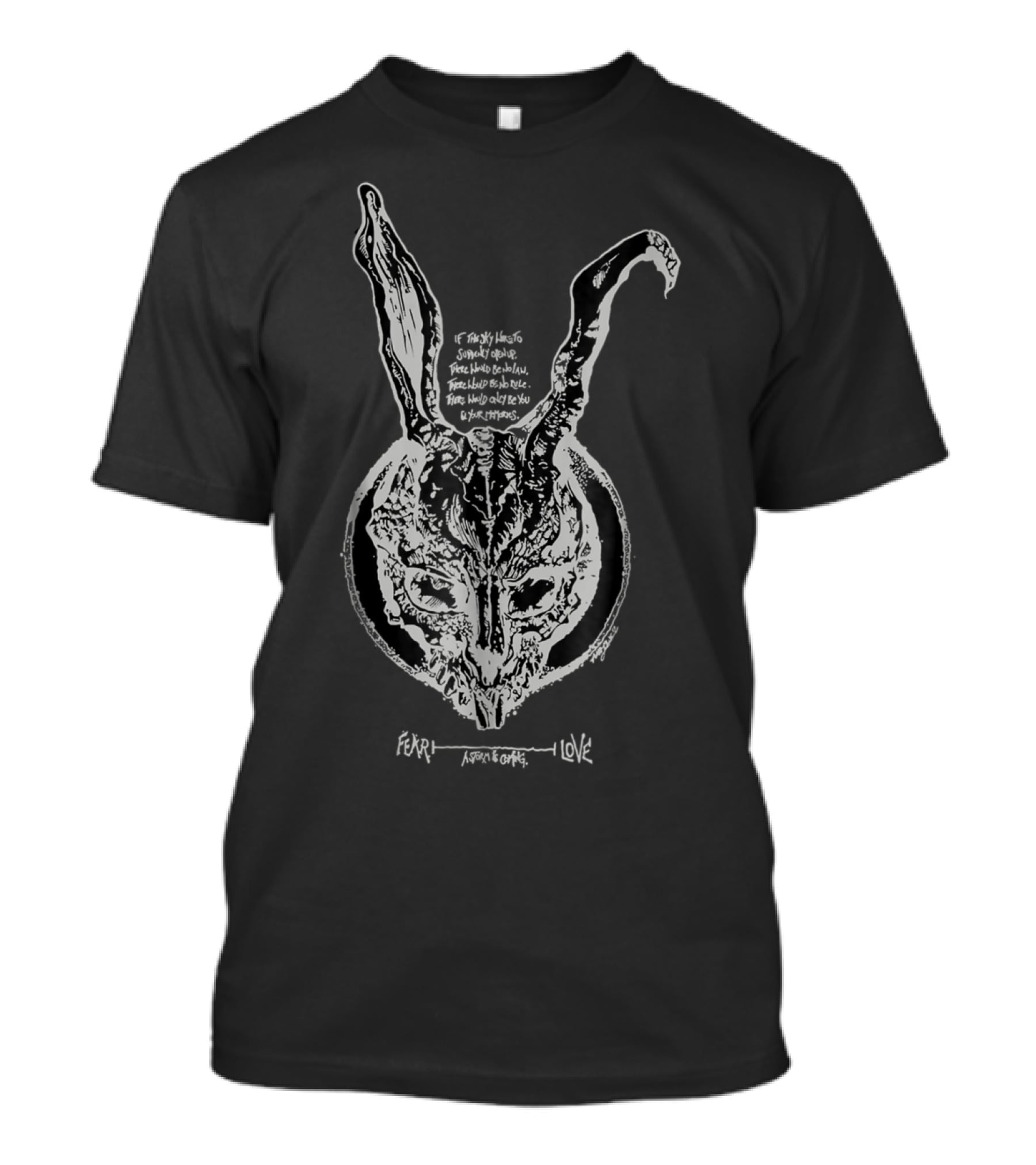 Fear And Love Donnie Darko Rabbit Drawing T-Shirt