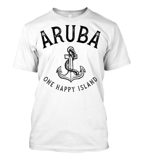 Aruba One Happy Island Anchor GGT Travel T-Shirt