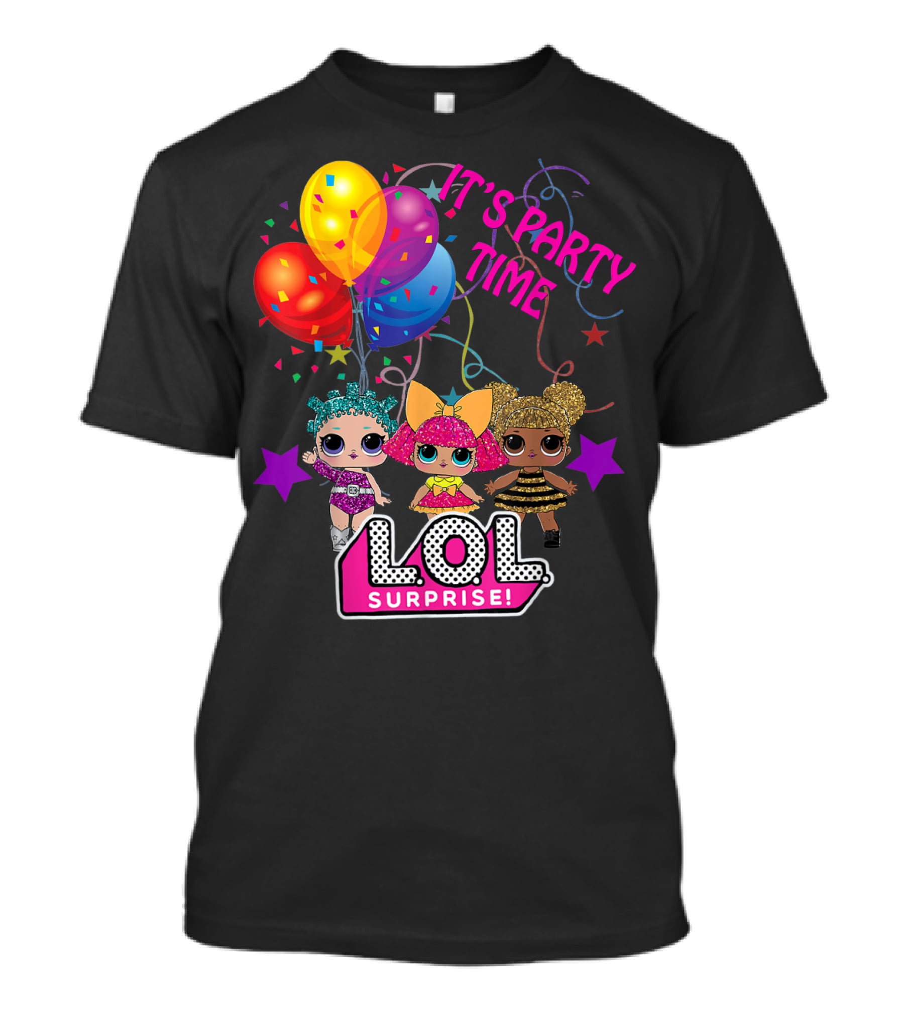 LOL Surprise It's Party Time Balloons And Characters T-Shirt