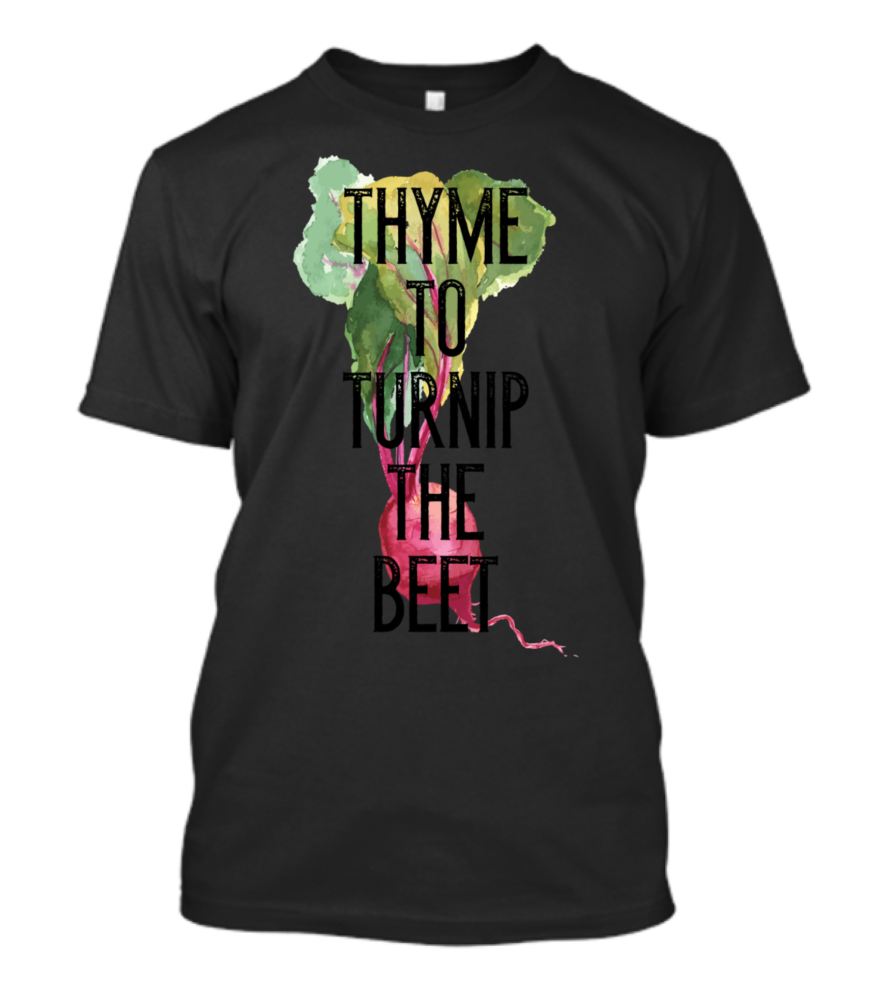 Thyme To Turnip The Beet Lovers Fruit Vegetables Vegan T-Shirt