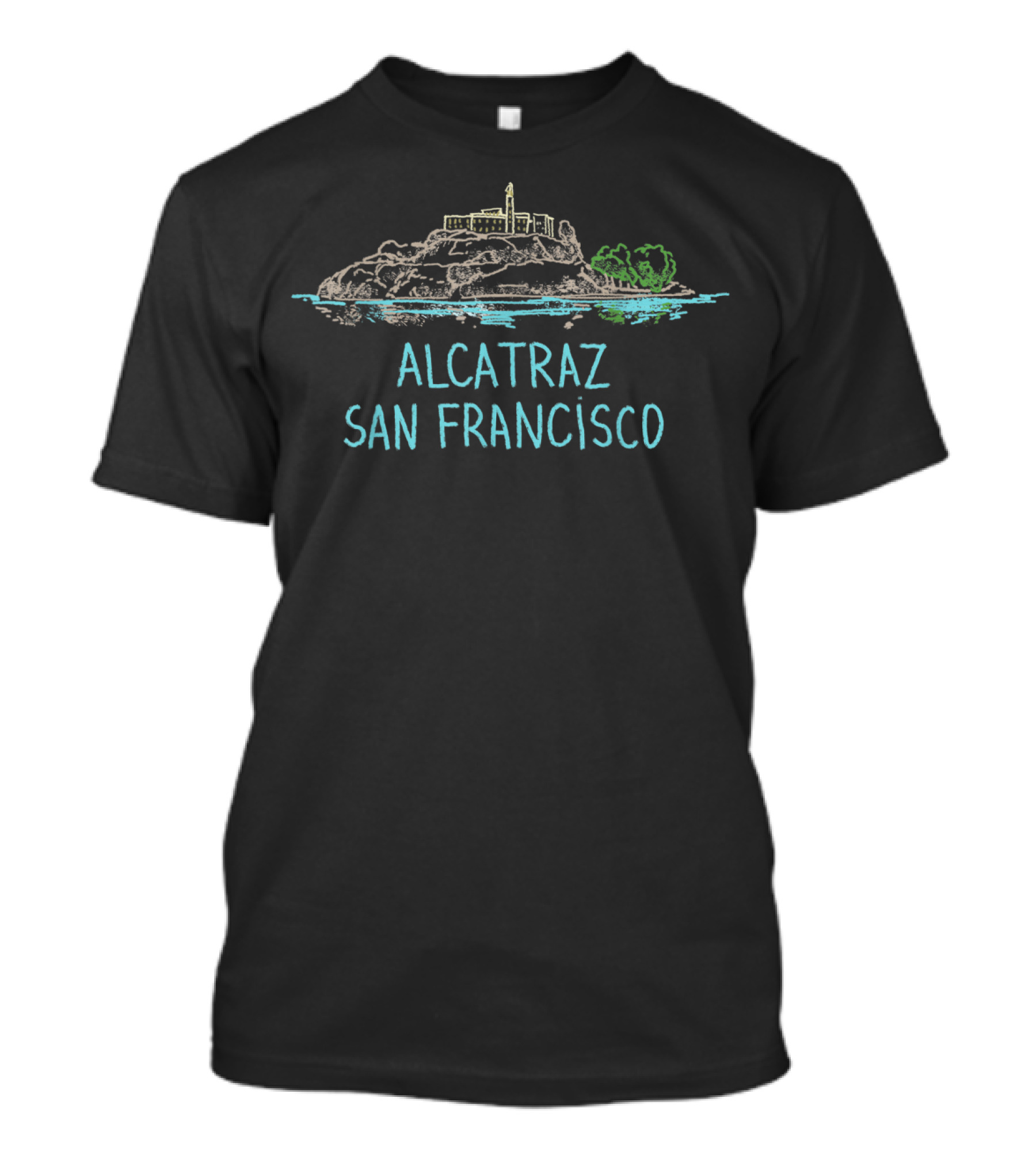 Alcatraz San Francisco Island Sketch T-Shirt