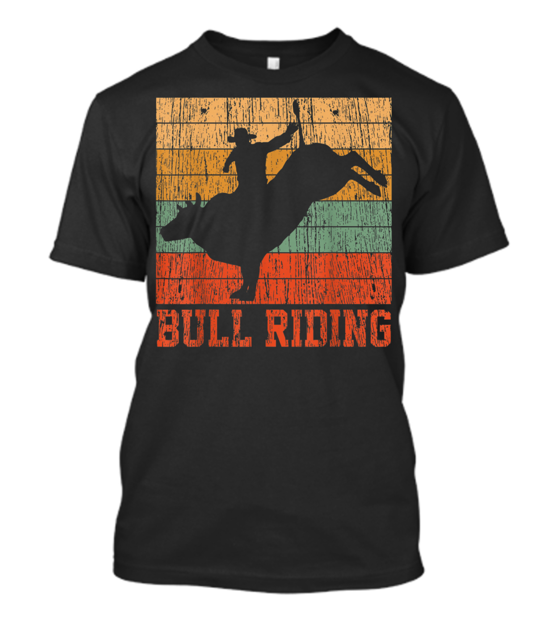 Bull Riding Vintage Rodeo Western Country Retro Cowboy T-Shirt