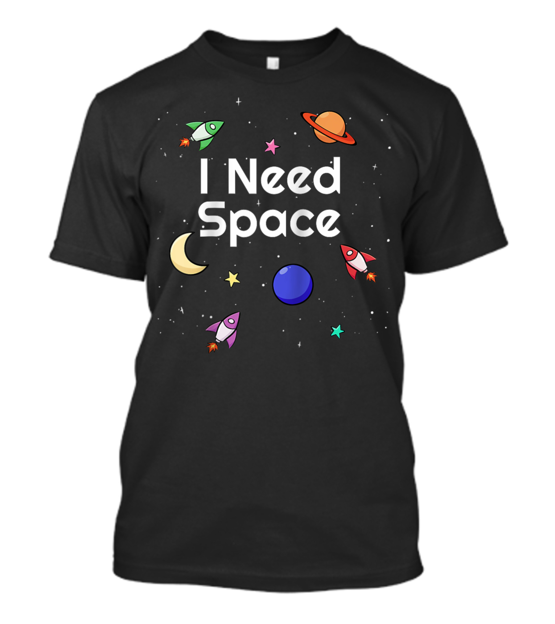 I Need Space Planets Solar System Science Rockets Raglan Baseball T-Shirt