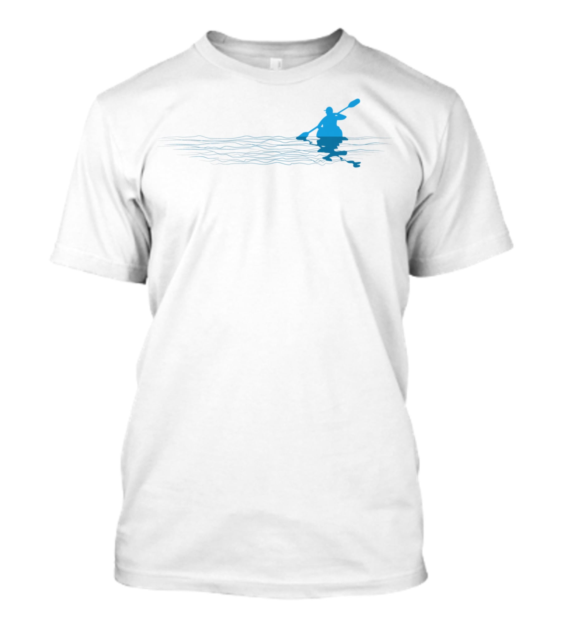 Kayaking Kayak Paddling Kayaker Paddle Reflection On Water T-Shirt