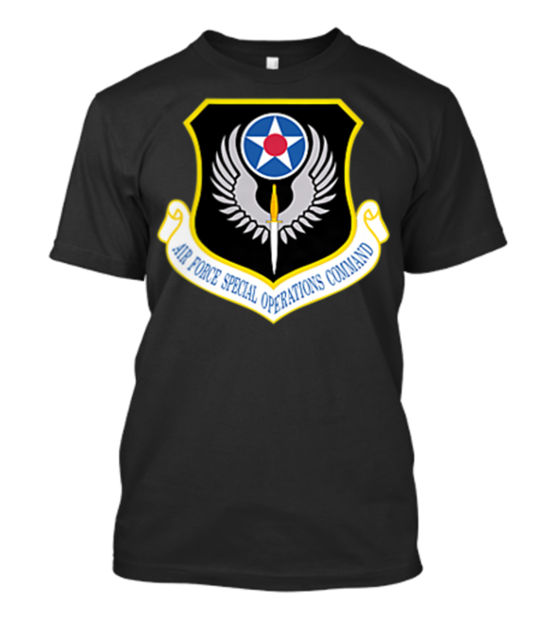 Air Force Special Operations Command AFSOC Wings And Sword Emblem T-Shirt