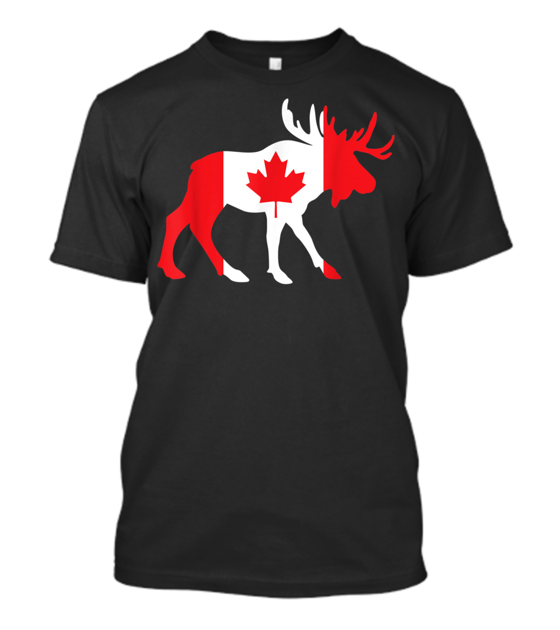Canada Moose Flag Maple Leaf T-Shirt
