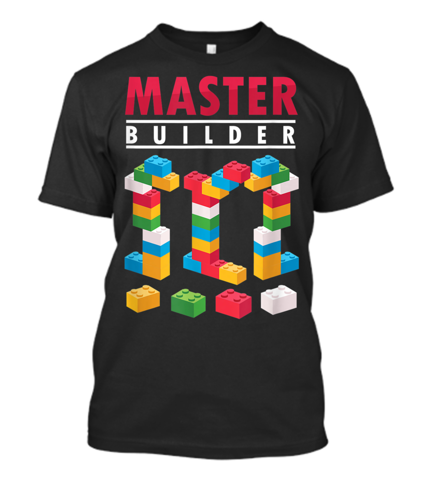 Master Builder Colorful Building Blocks Iconic T-Shirt
