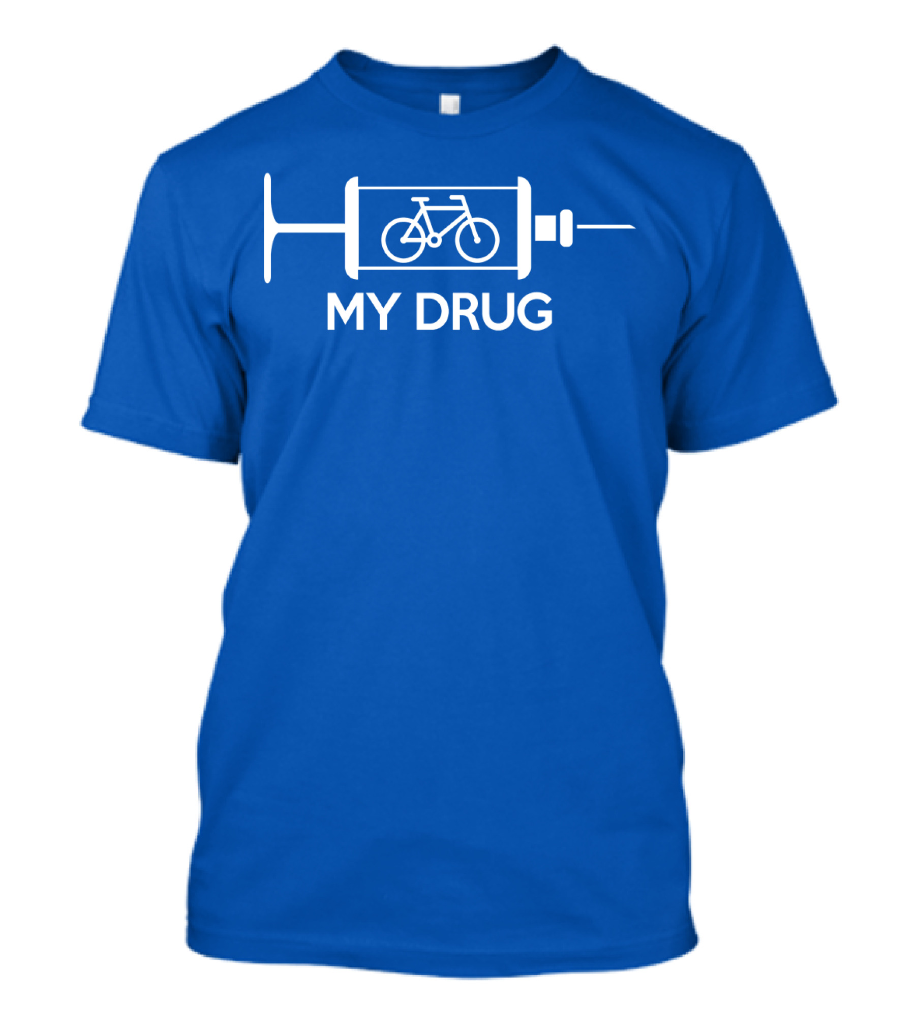 Biking My Drug Syringe Bicycle T-Shirt