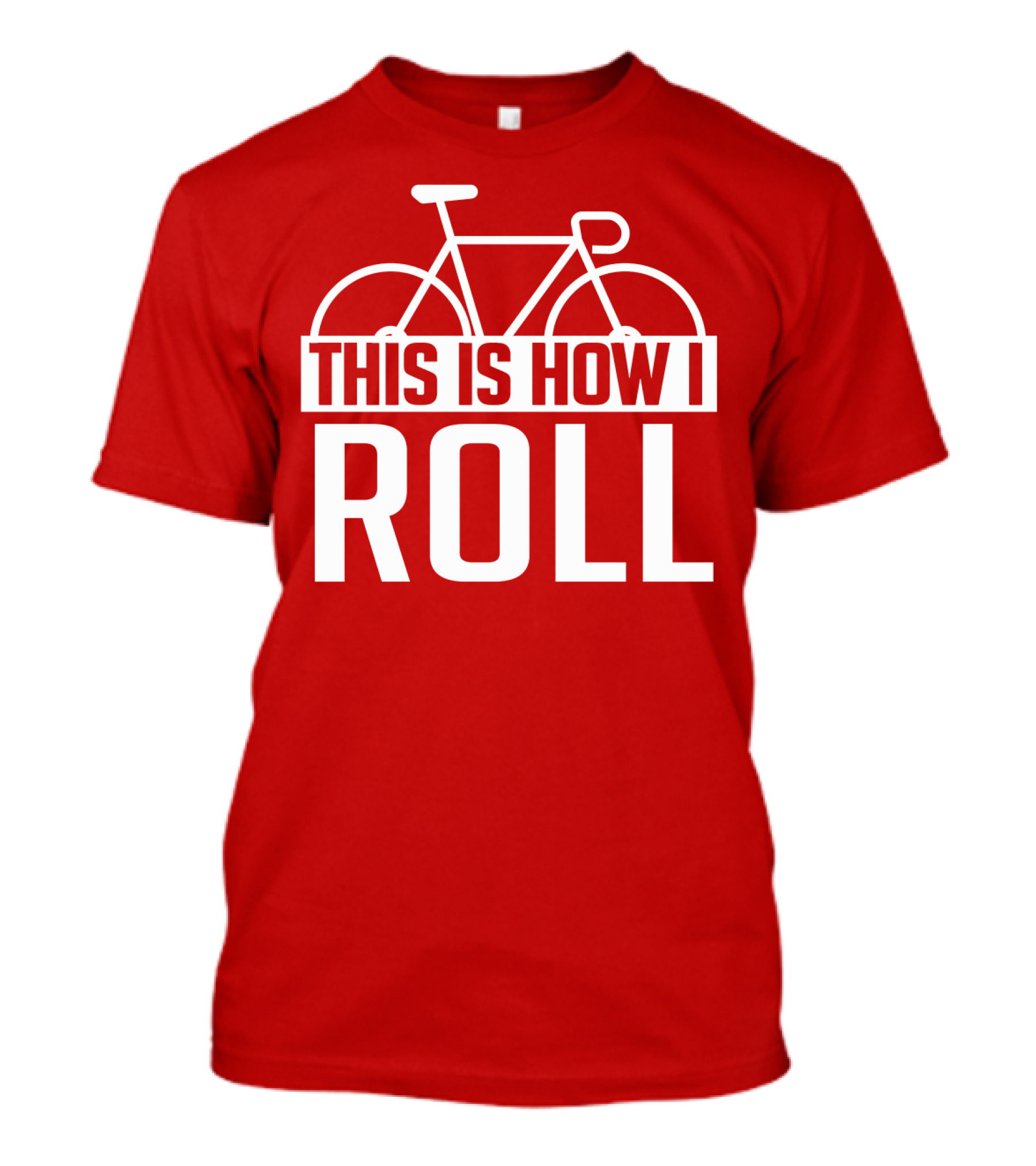 Bike This Is How I Roll Bicycle Outline T-Shirt