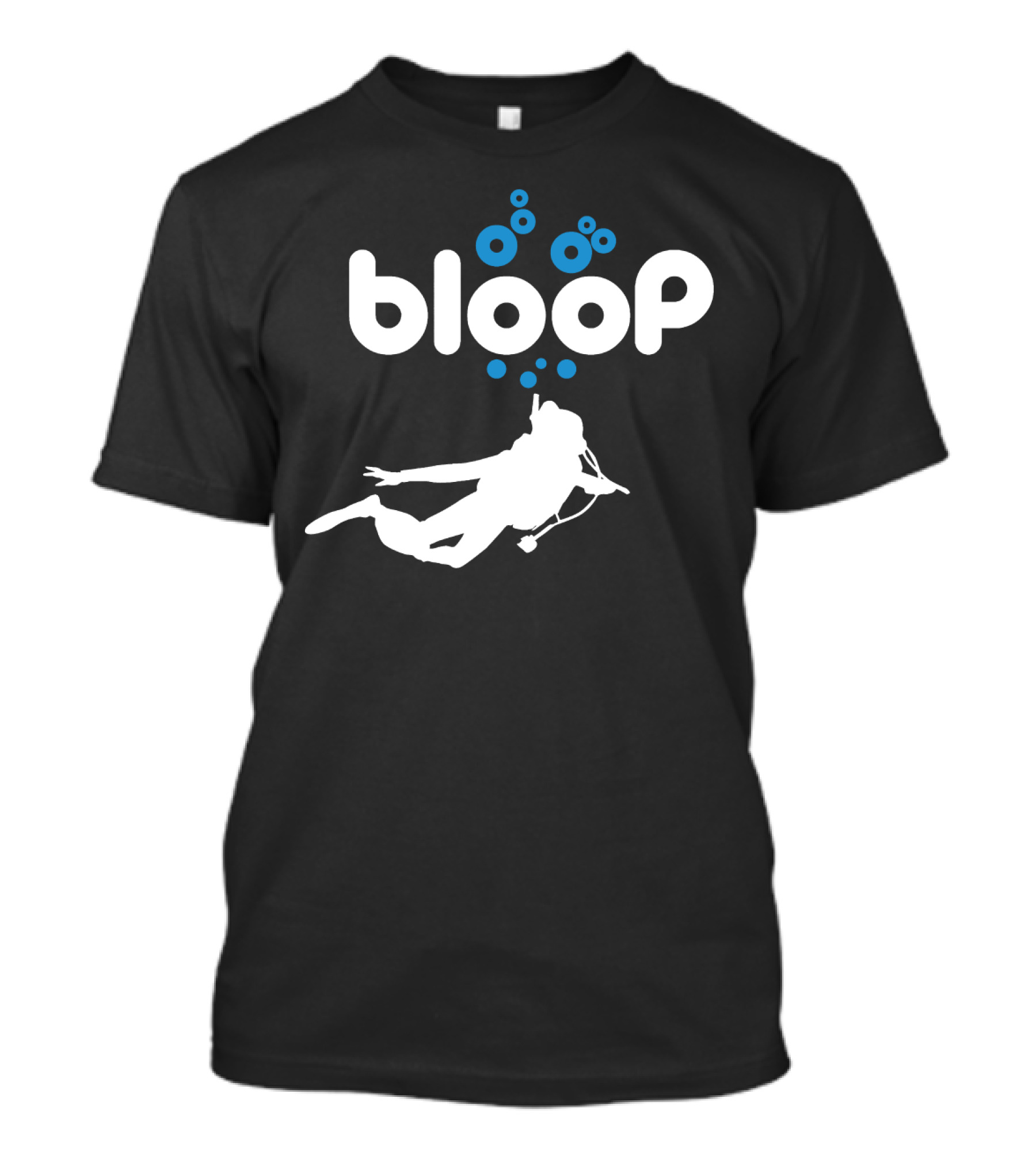 Bloop Diver With Blue Bubbles T-Shirt