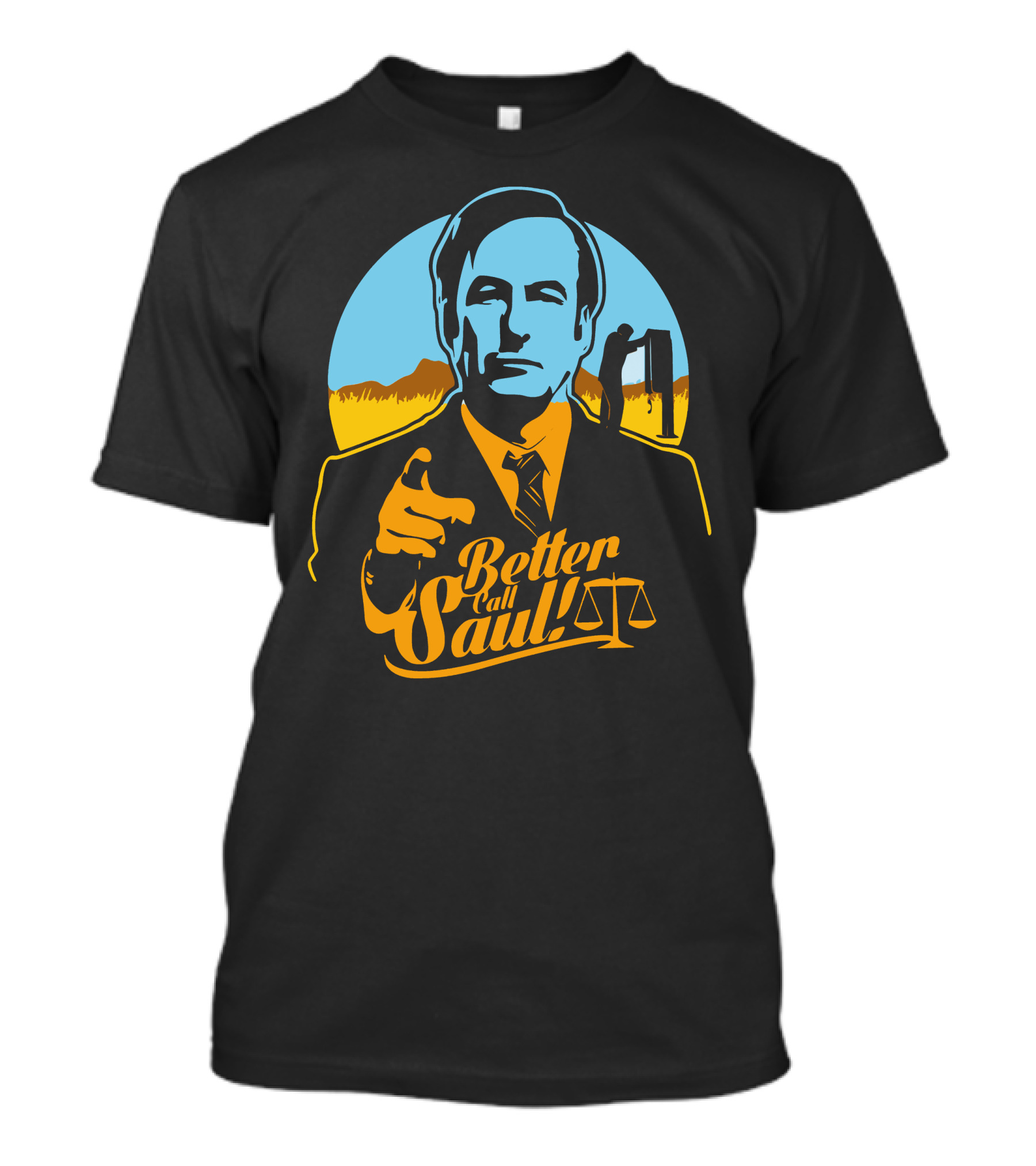 Better Call Saul Vintage Style Lawyer Silhouette With Scales Of Justice T-Shirt