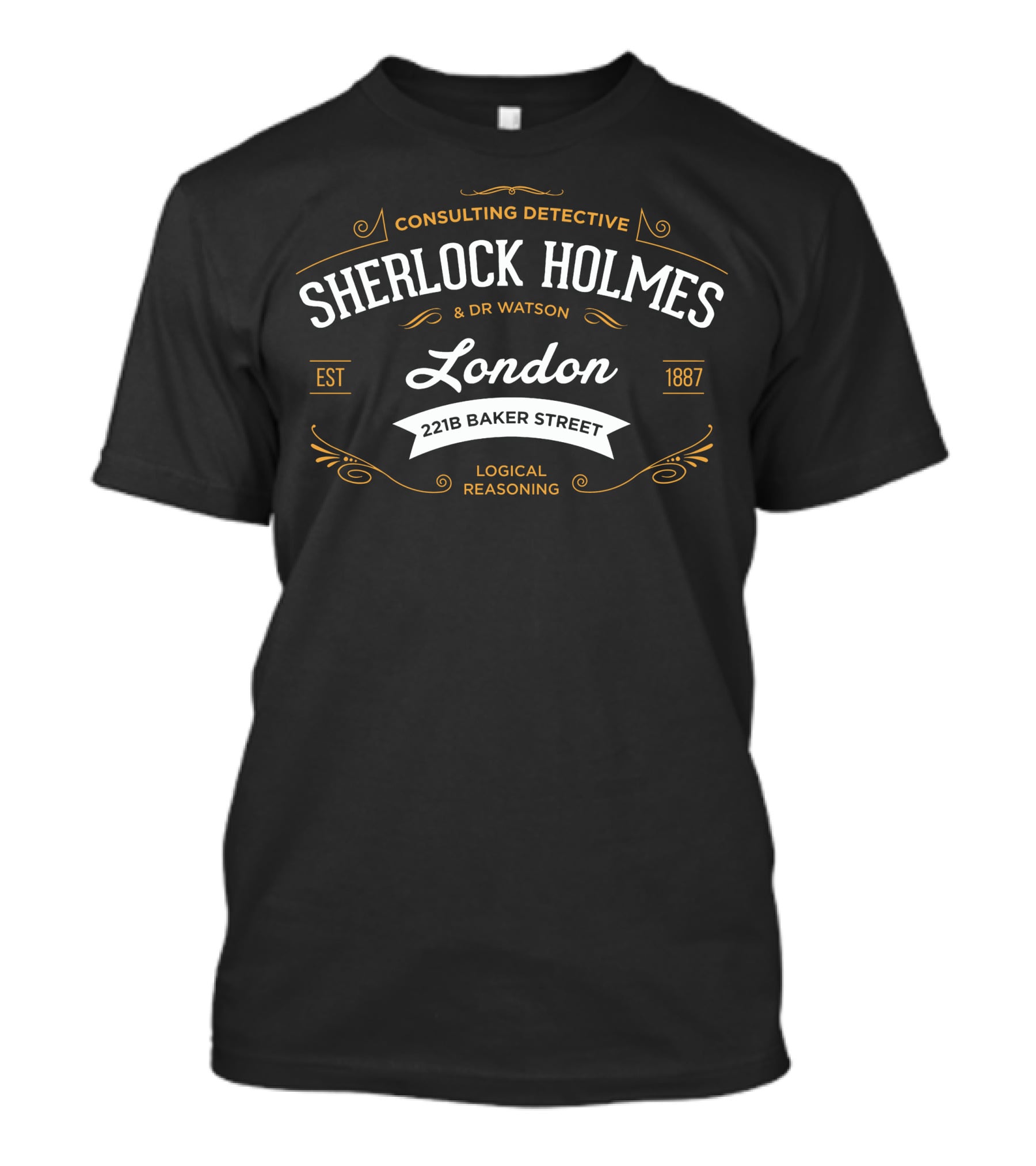 Consulting Detective Sherlock Holmes And Dr Watson London 221B Baker Street Logical Reasoning T-Shirt