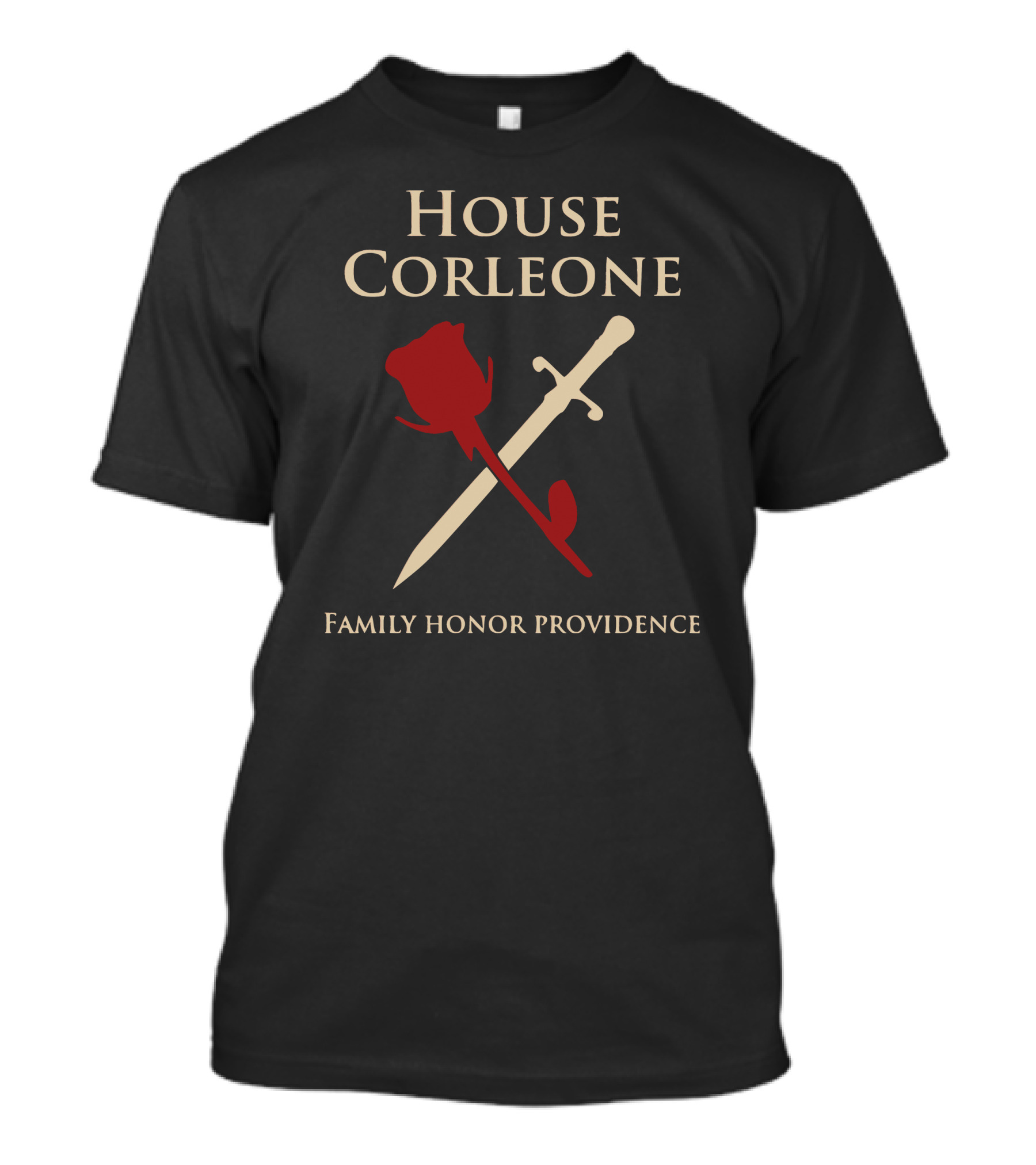 House Corleone Family Honor Providence Rose And Sword T-Shirt