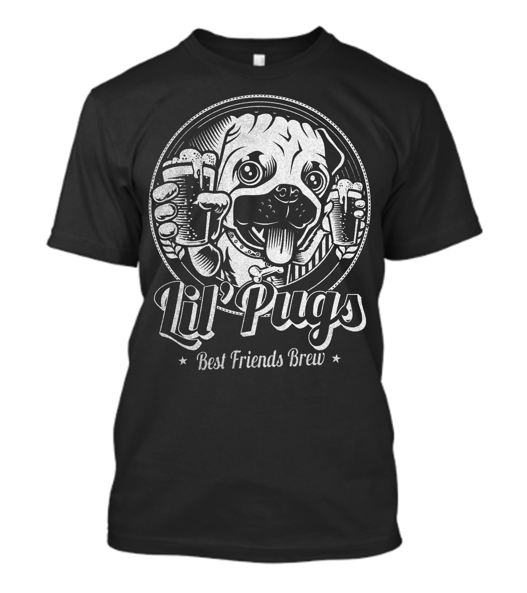 Lil' Pugs Best Friends Brew T-Shirt