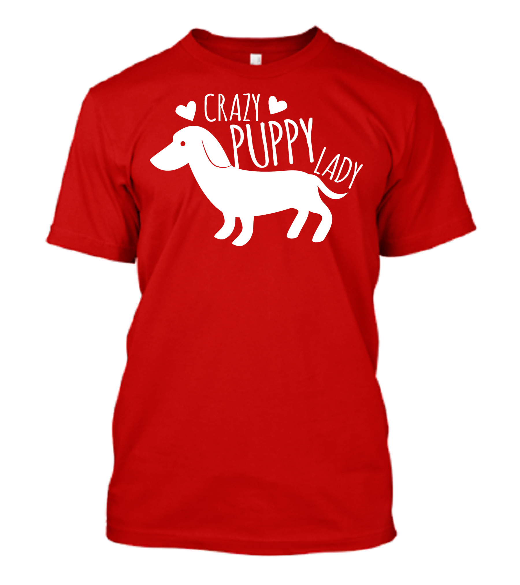 CRAZY PUPPY LADY Dachshund Heart T-Shirt