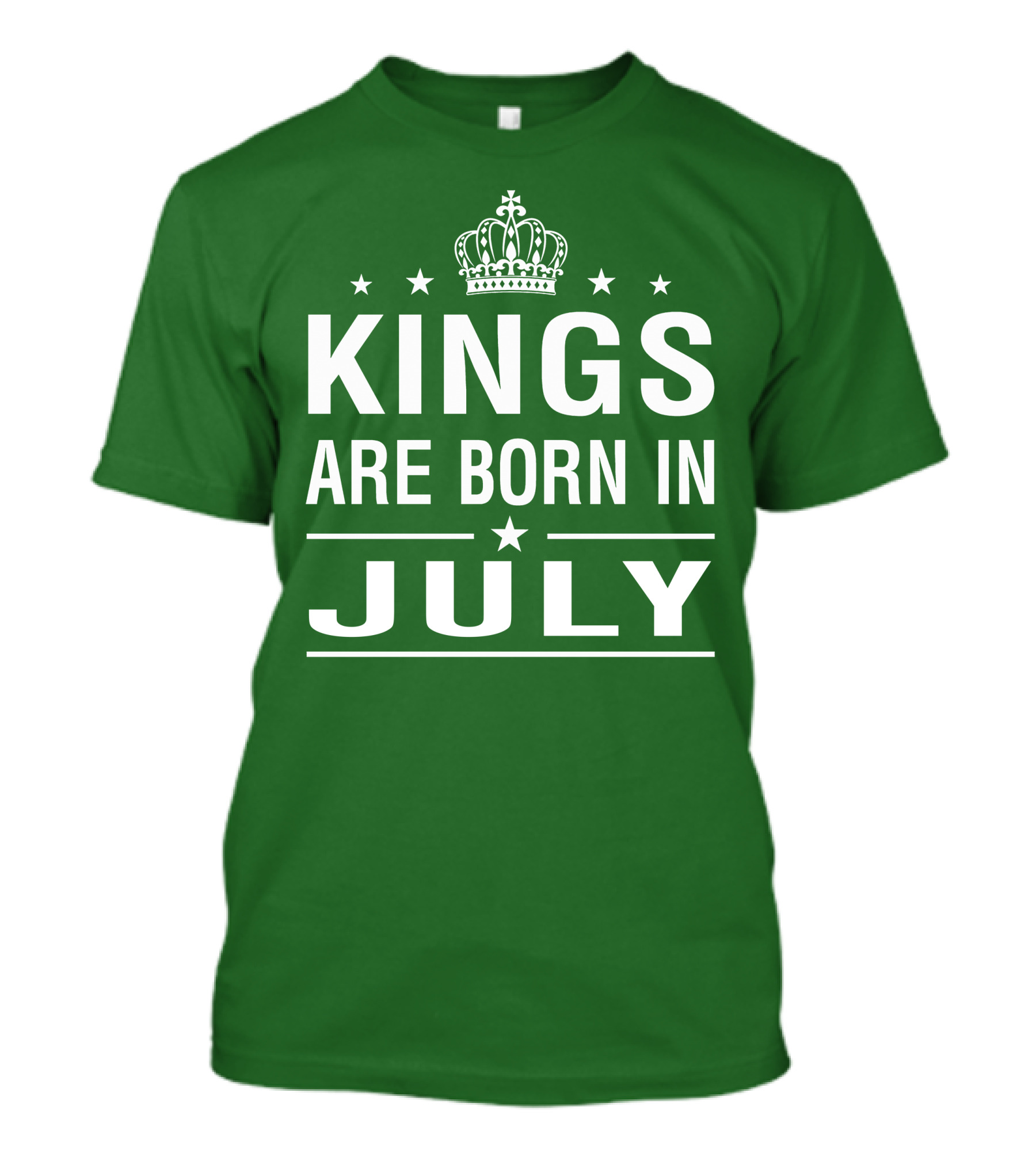 Kings Are Born In July Crown Stars T-Shirt