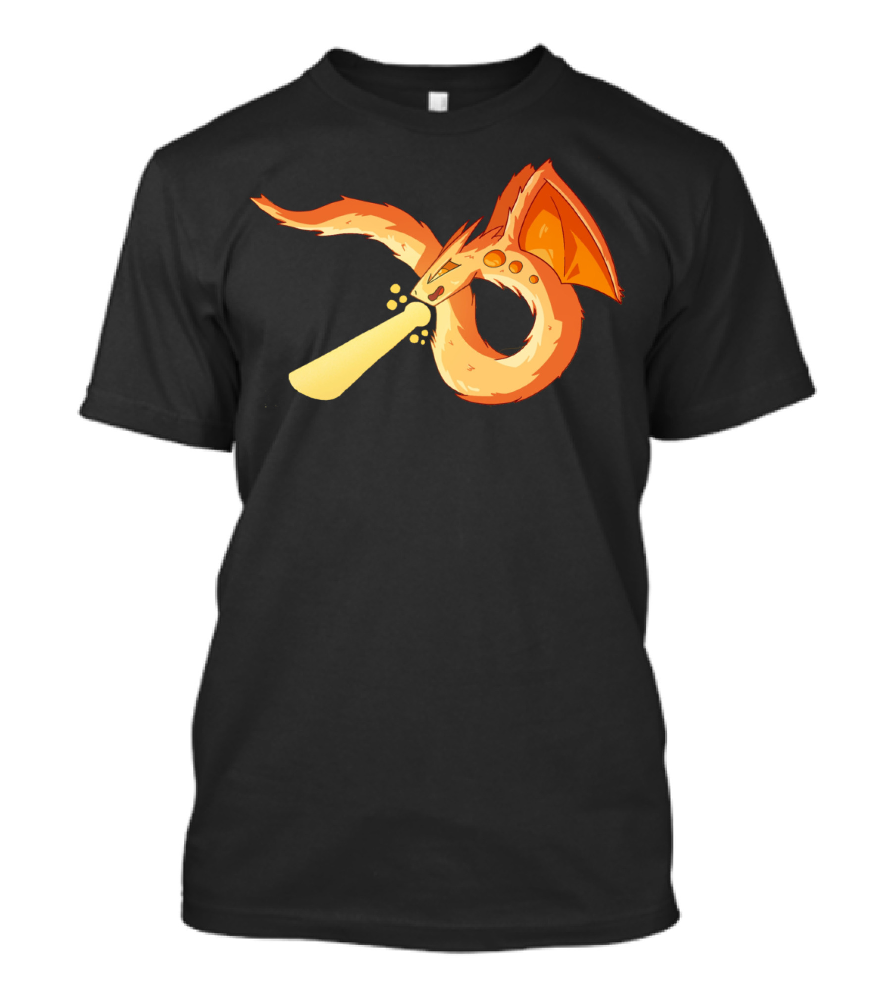Dragon Flame Fiery Serpent Breathing Light Beam T-Shirt