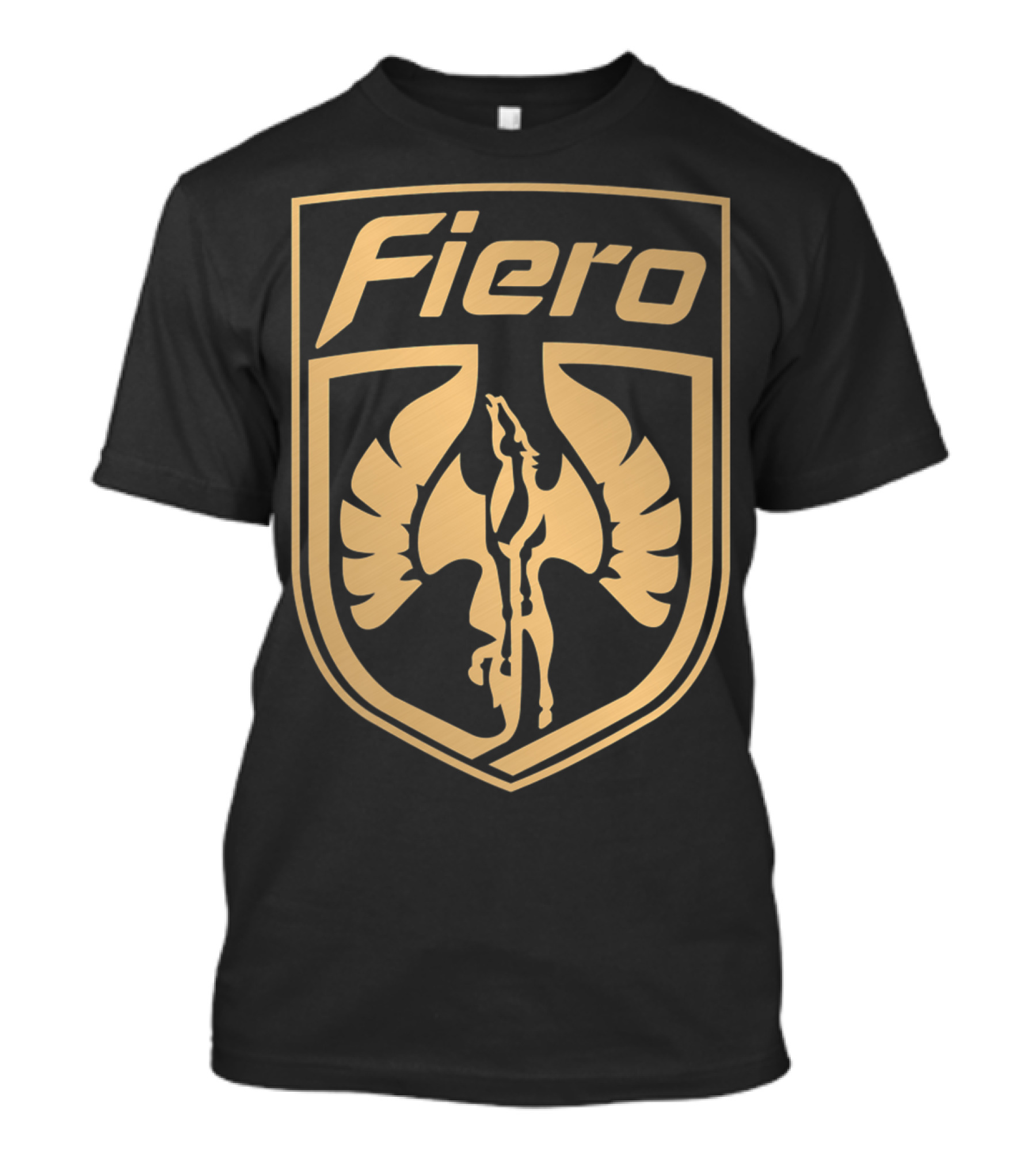 Fiero Emblem Golden Winged Creature Shield T-Shirt