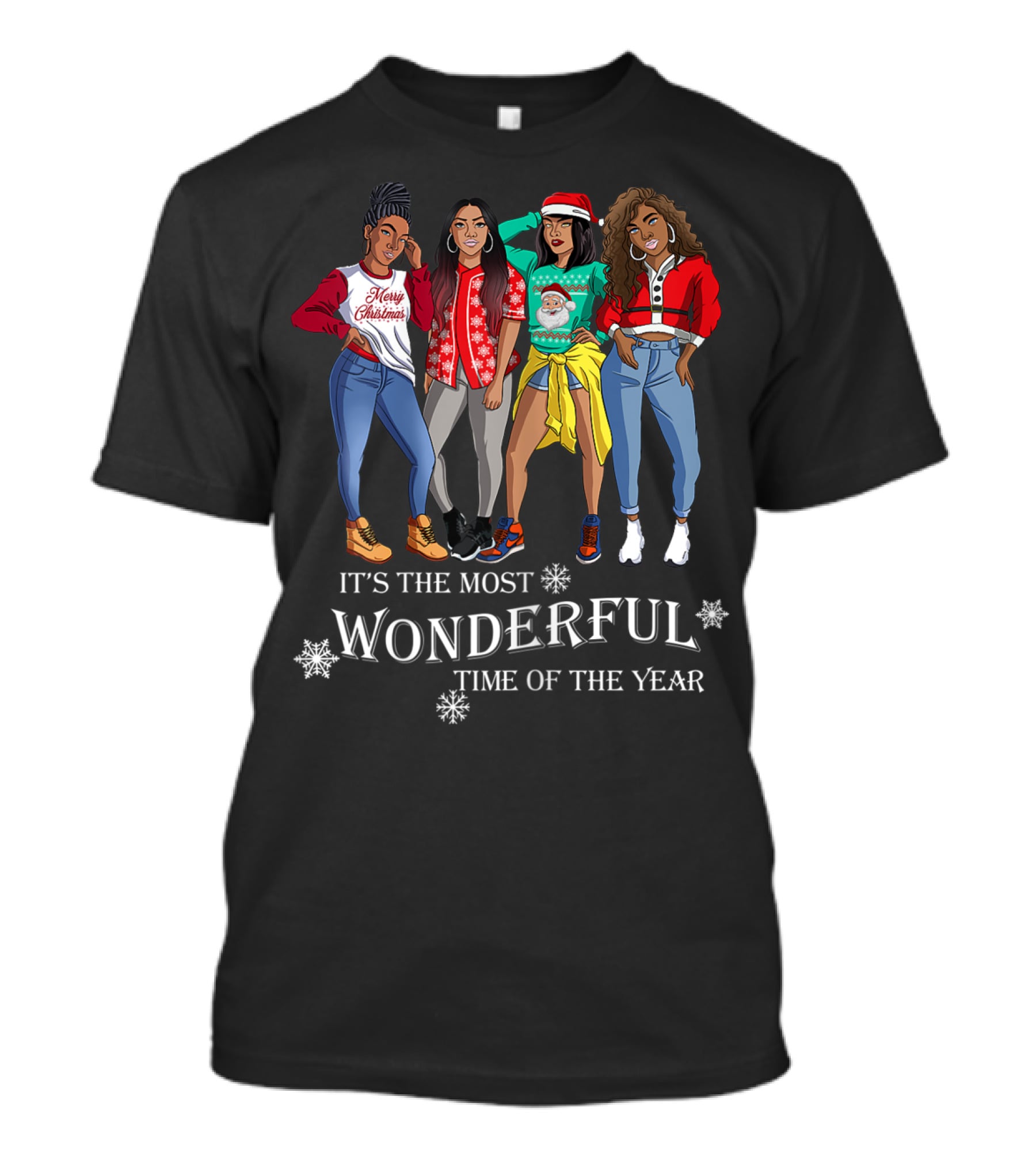 It's The Most Wonderful Time Of The Year Christmas Afro Pride T-Shirt