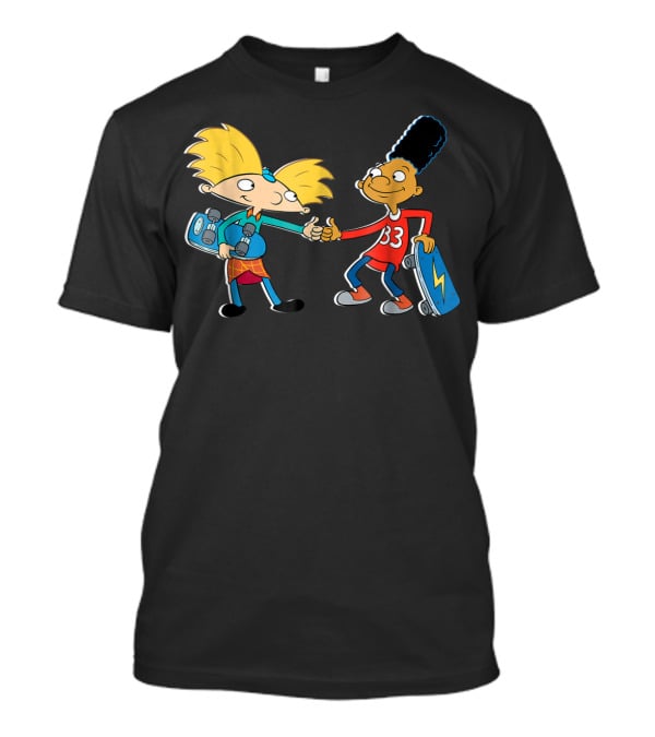Nick Rewind Hey Arnold Skateboarding Characters Arnold And Gerald T-Shirt