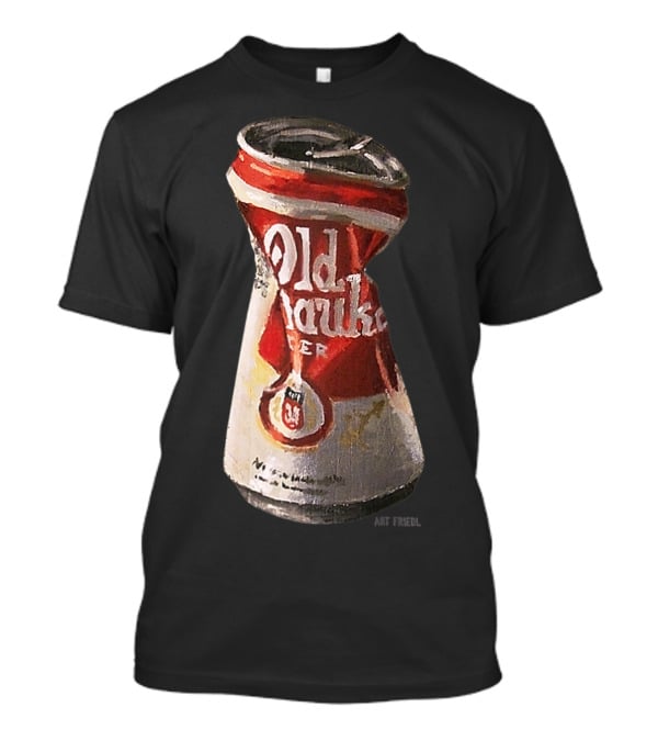 Old Crushed Beer Can Milwaukee Art Friedl T-Shirt