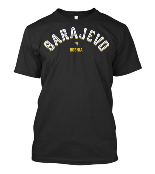 Sarajevo Bosnia Flag Athletic T-Shirt