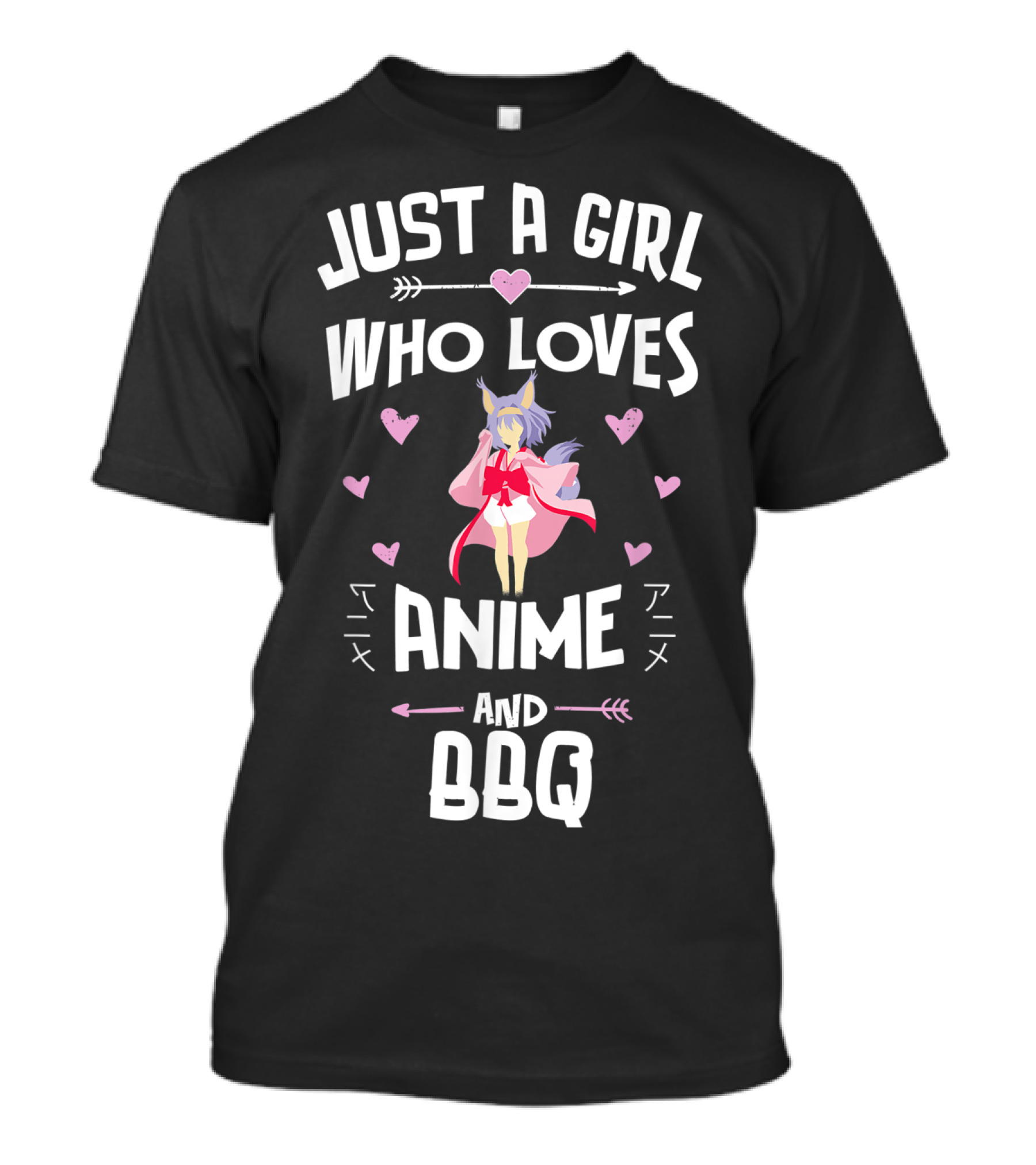Just A Girl Who Loves Anime And BBQ T-Shirt