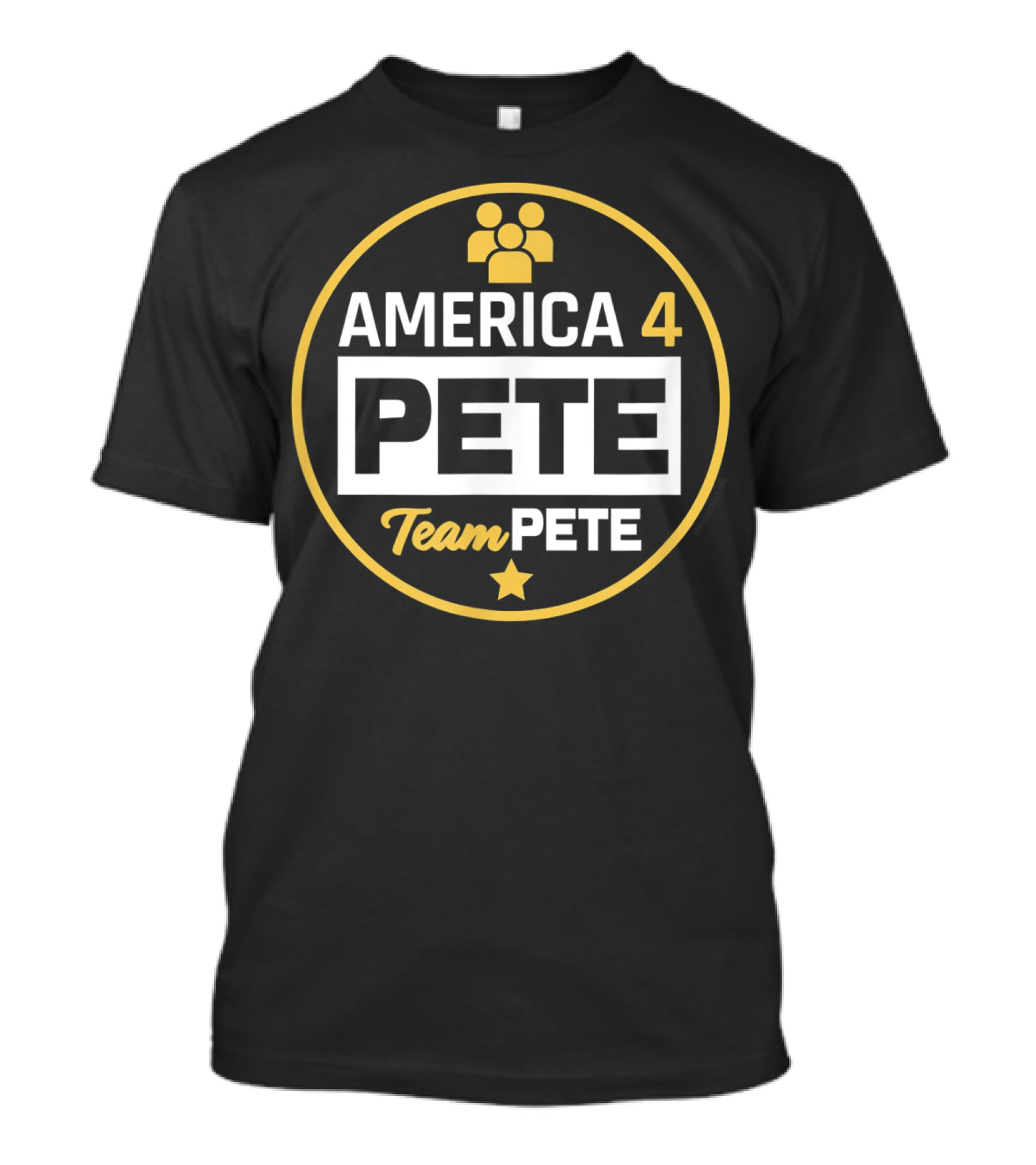 America 4 Pete Team Pete Buttigieg Support Badge Circle Star T-Shirt