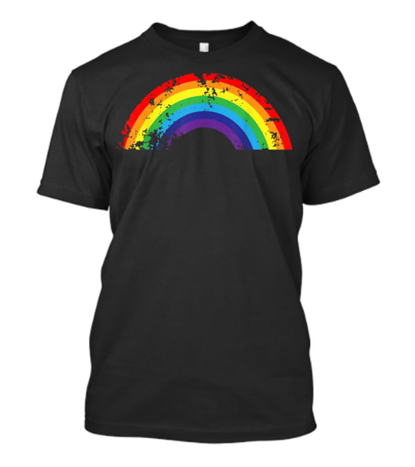 Cool Elegant Rainbow Vintage Retro 80's Style Rainbow T-Shirt