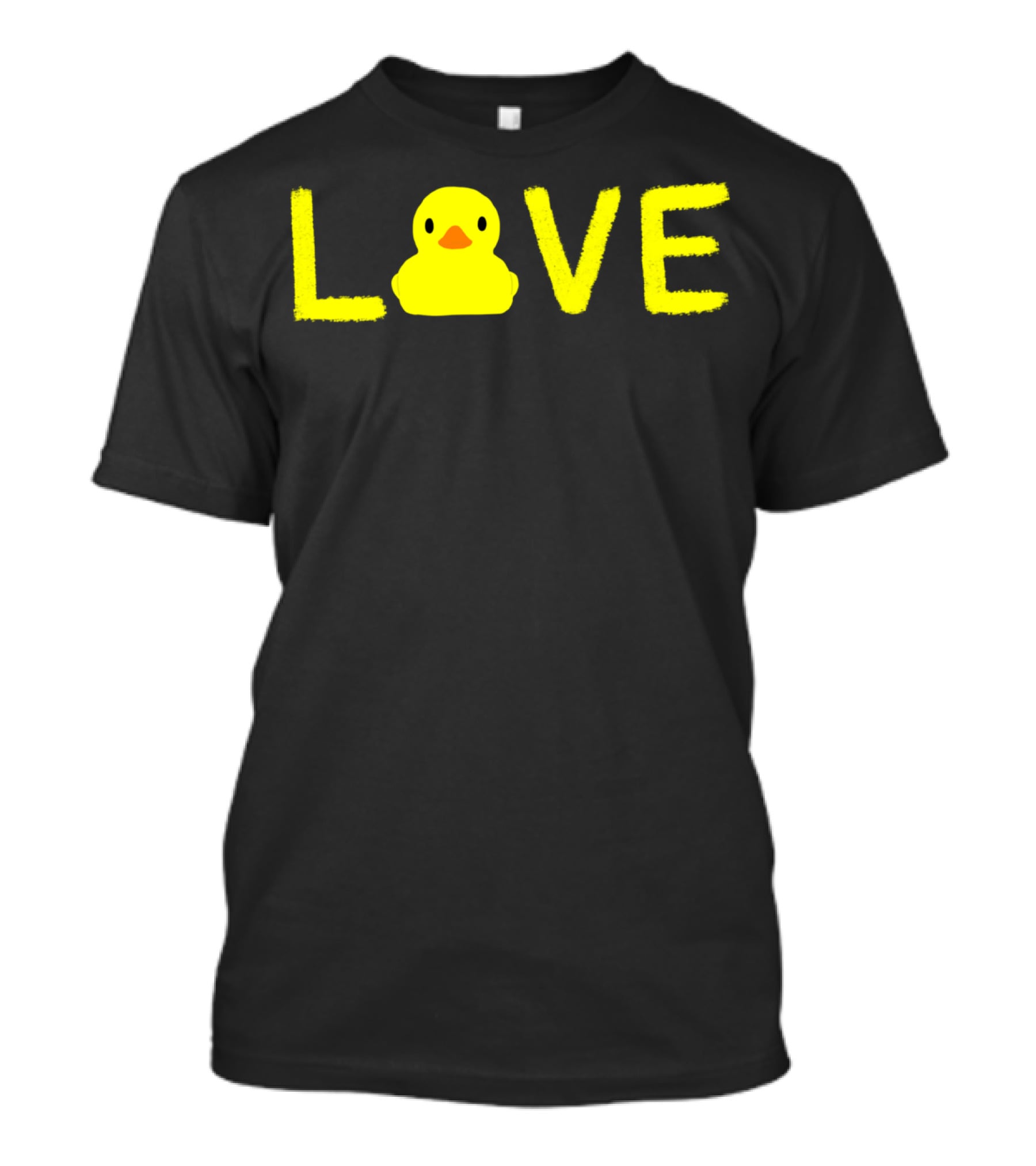 LOVE Yellow Rubber Ducky Duck Cute Graphi T-Shirt