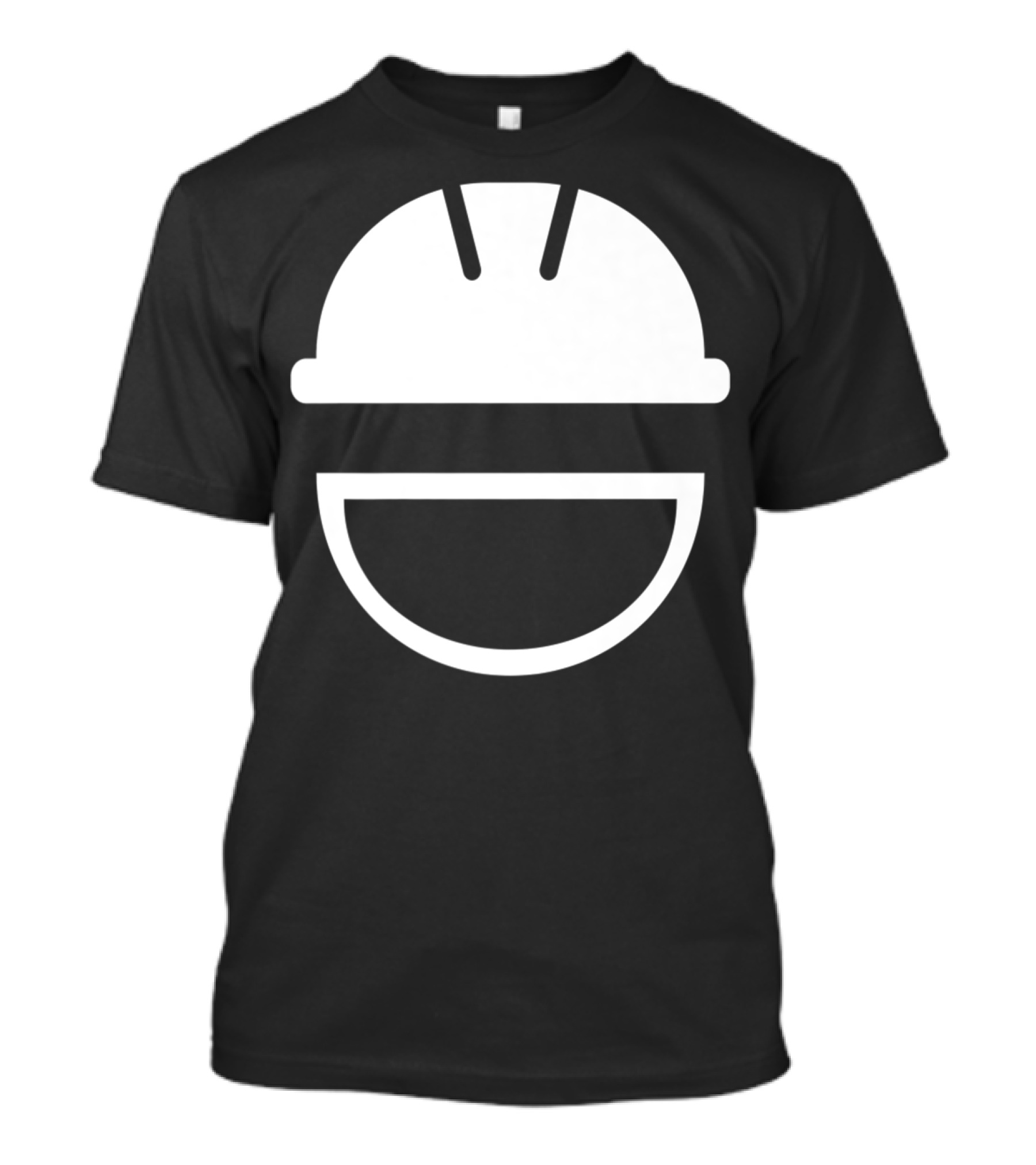 Engineering Hard Hat Smile Icon White Helmet T-Shirt