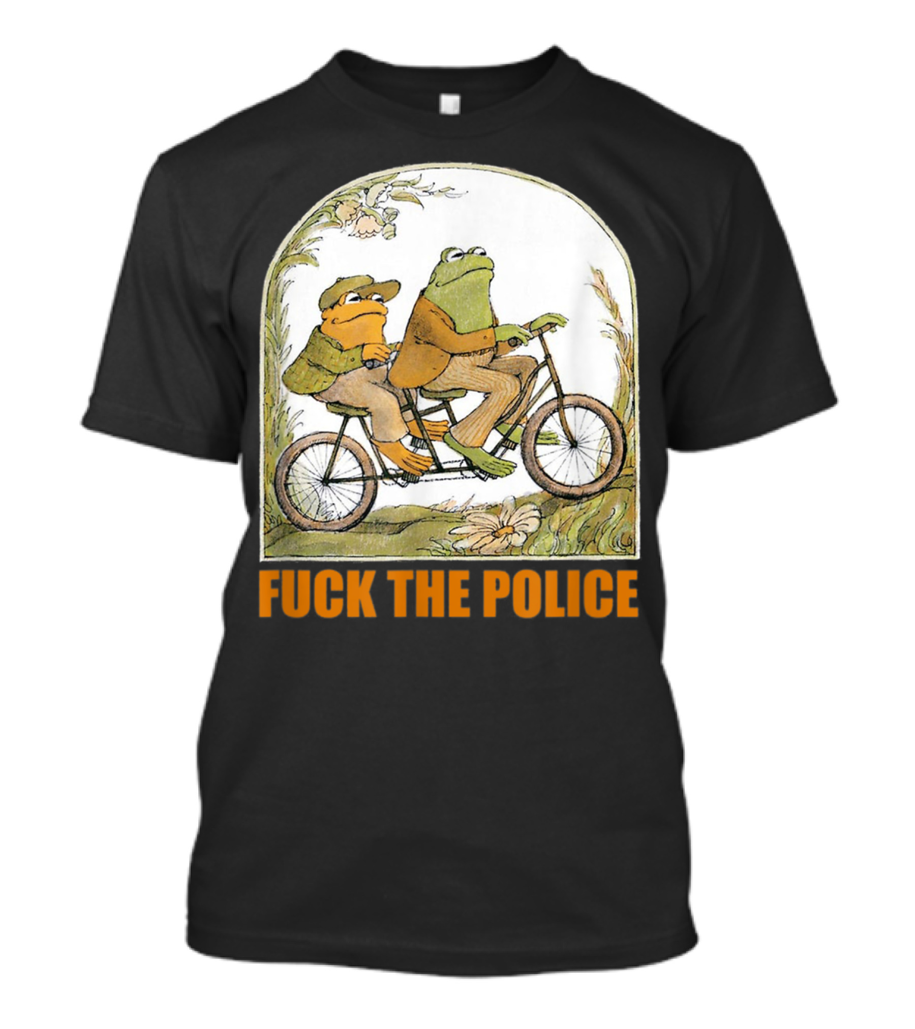 Funnyfrog And Toad Fck The Police Tandem Bicycle Adventure T-Shirt