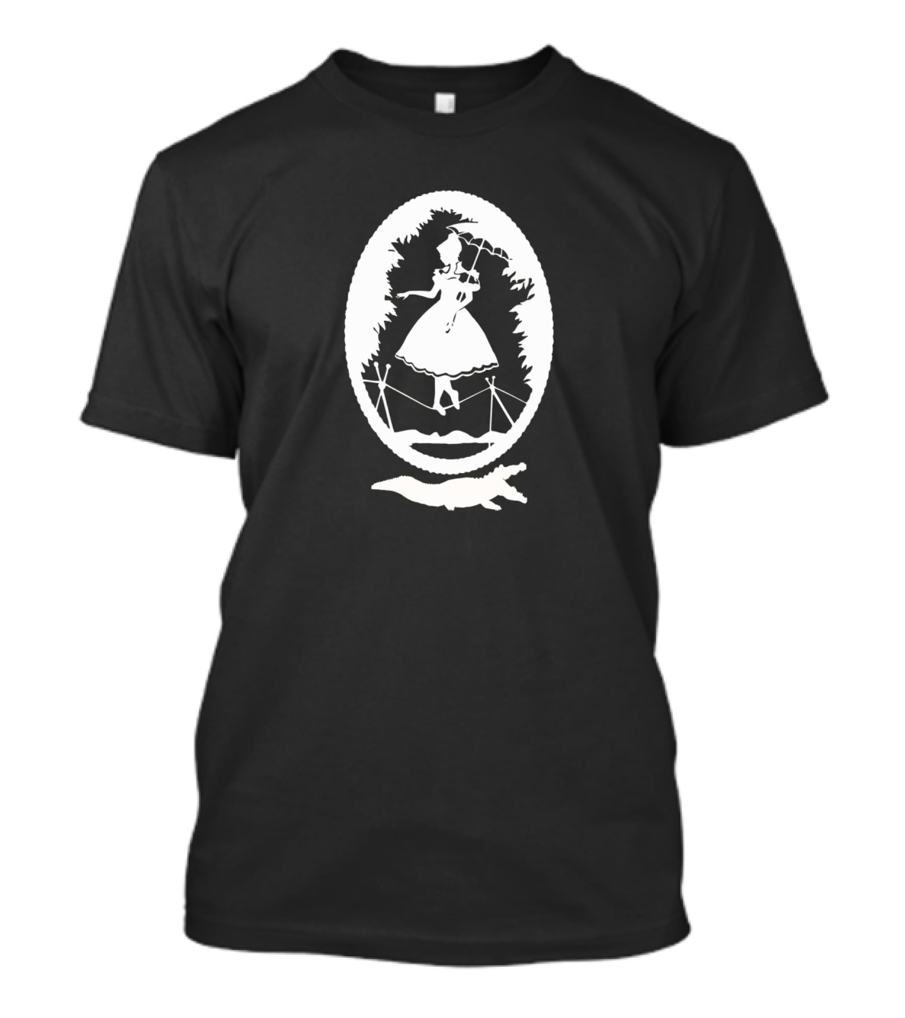 Gracey Mansion Tightrope Girl Silhouette With Alligator Iconic T-Shirt