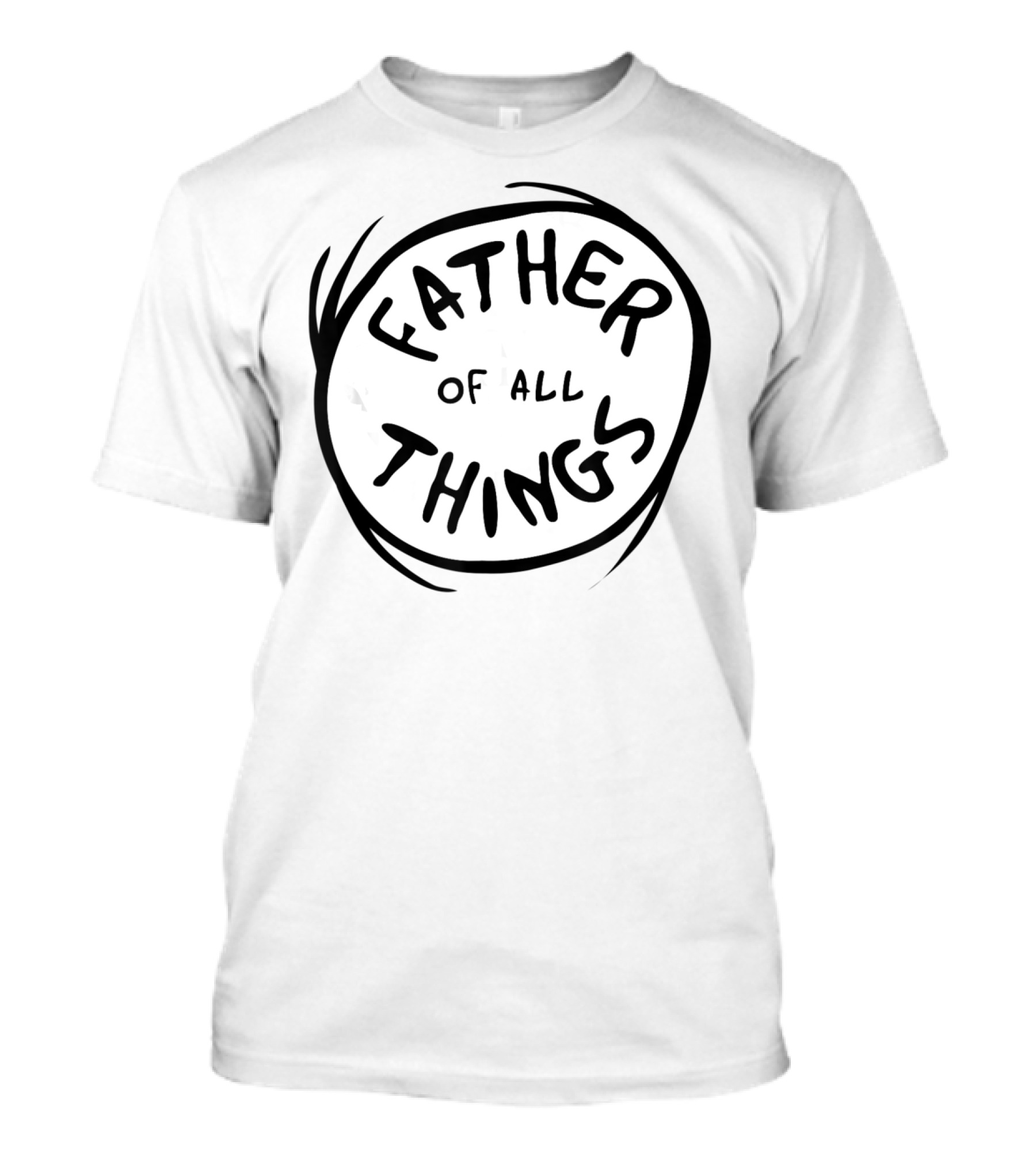 Dr. Seuss Father Of All Things Emblem Typography Circle T-Shirt
