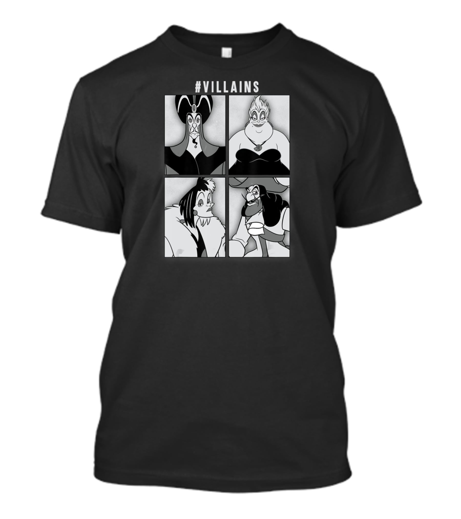 Villains Disney Wanted Jafar Ursula Cruella Hook T-Shirt