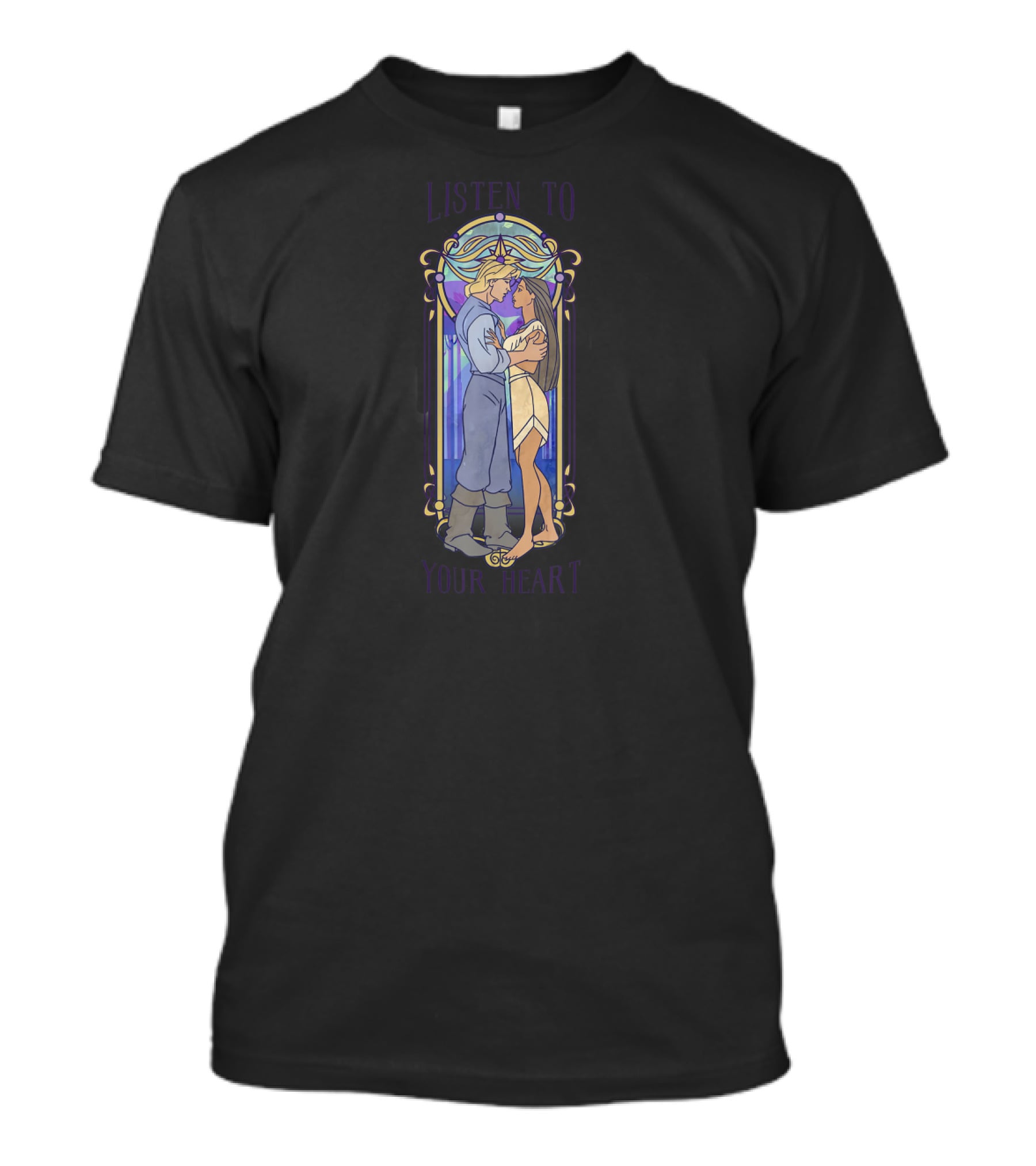 Disney Pocahontas John Listen To Your Heart Embrace T-Shirt