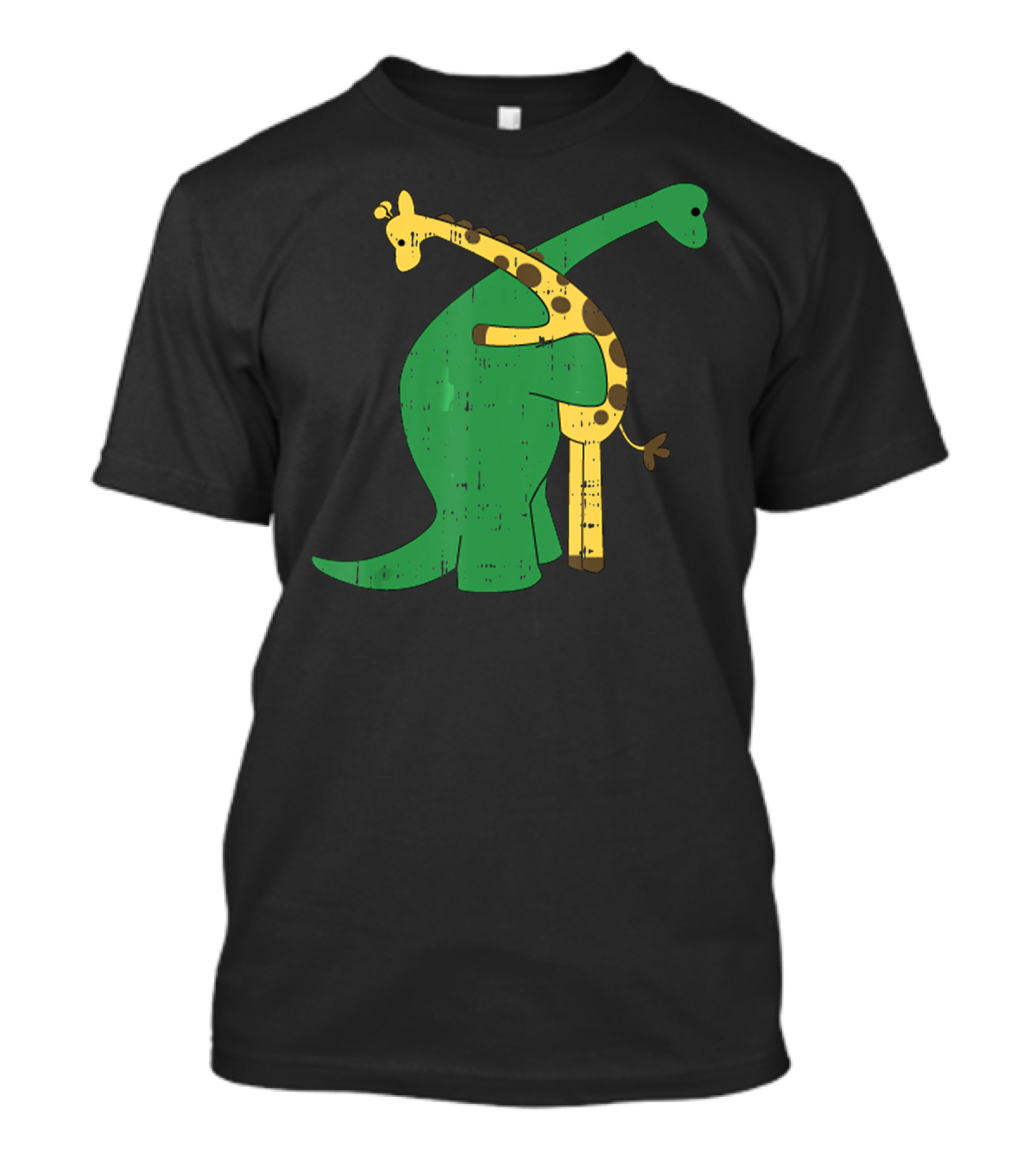 Giraffe Dinosaur Love Hug Safari Animals Dino T-Shirt