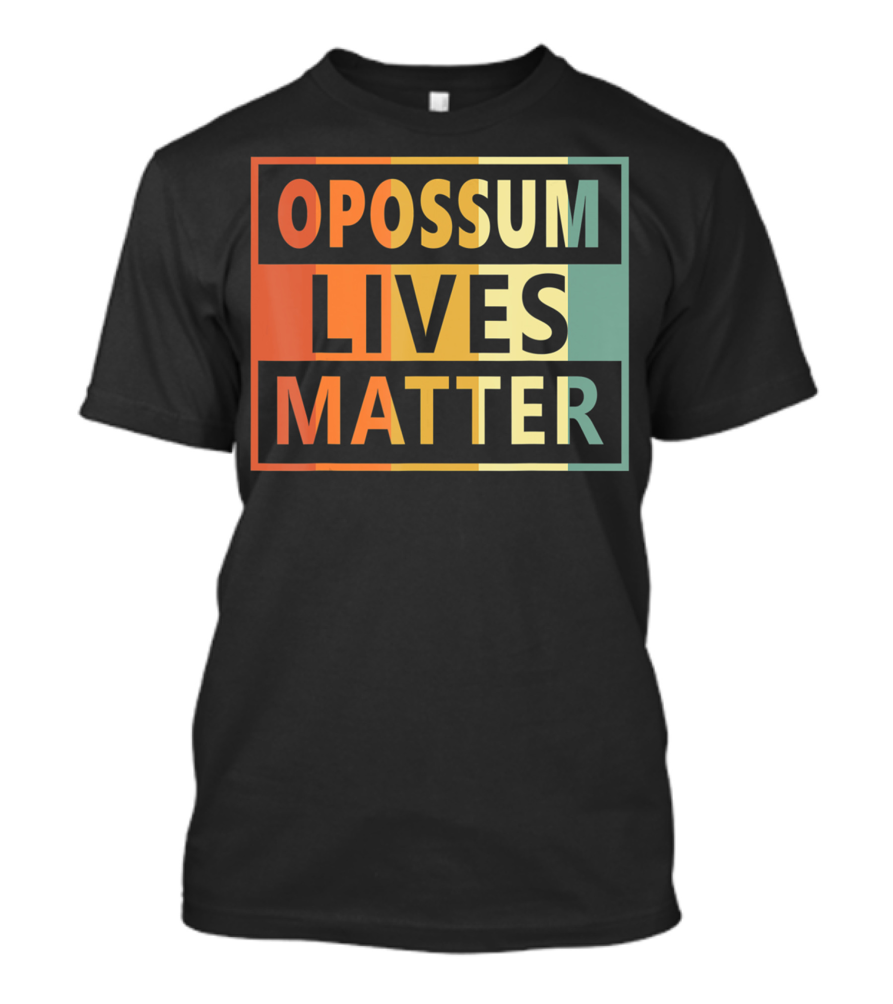 Opossum Lives Matter Vintage Vegan Opossum Lover Retro Stripes T-Shirt