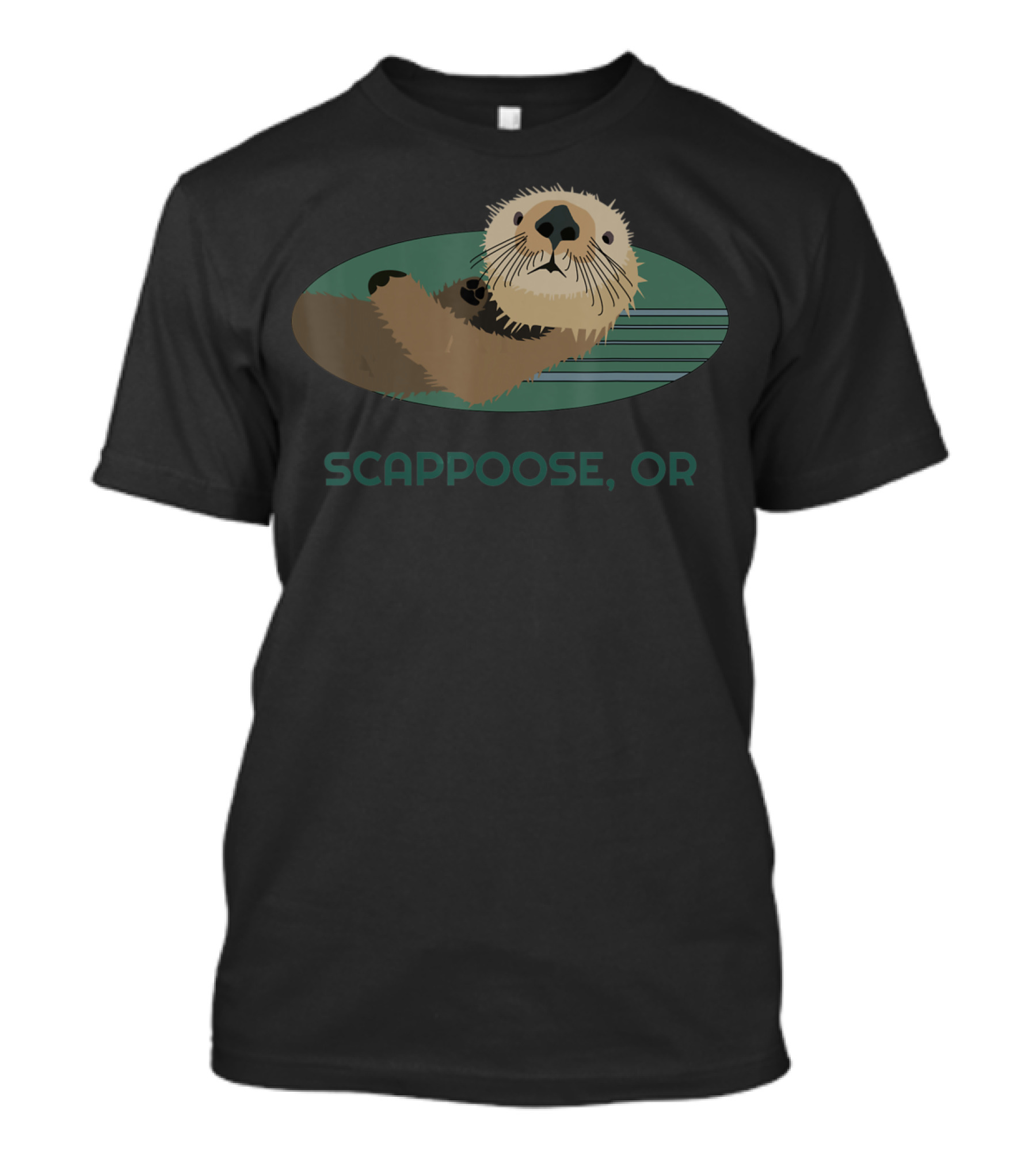 Scappoose OR Cute Otter Coast Resident Fisherman T-Shirt