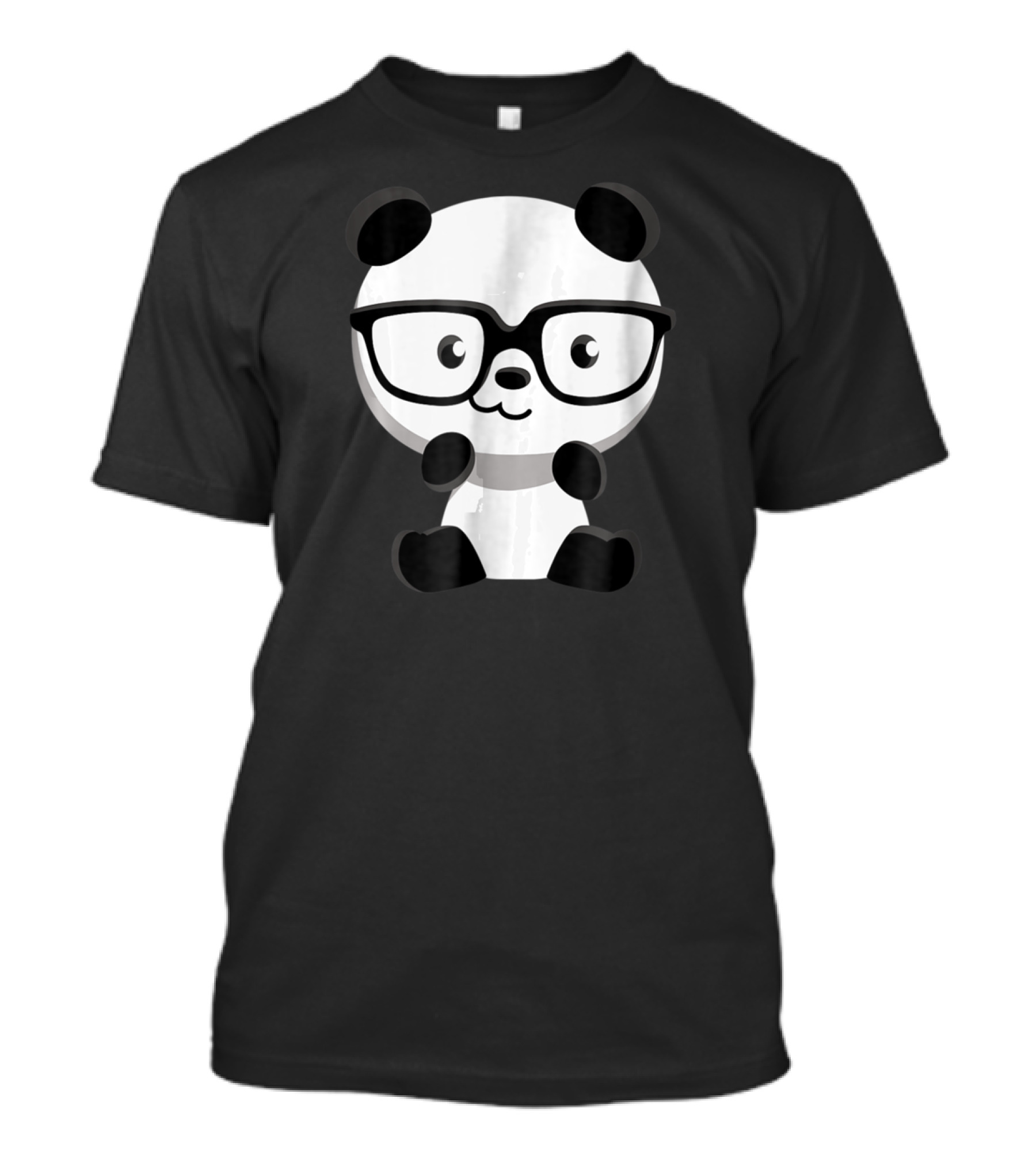 Cute Little Panda Bear Nerd Glasses T-Shirt