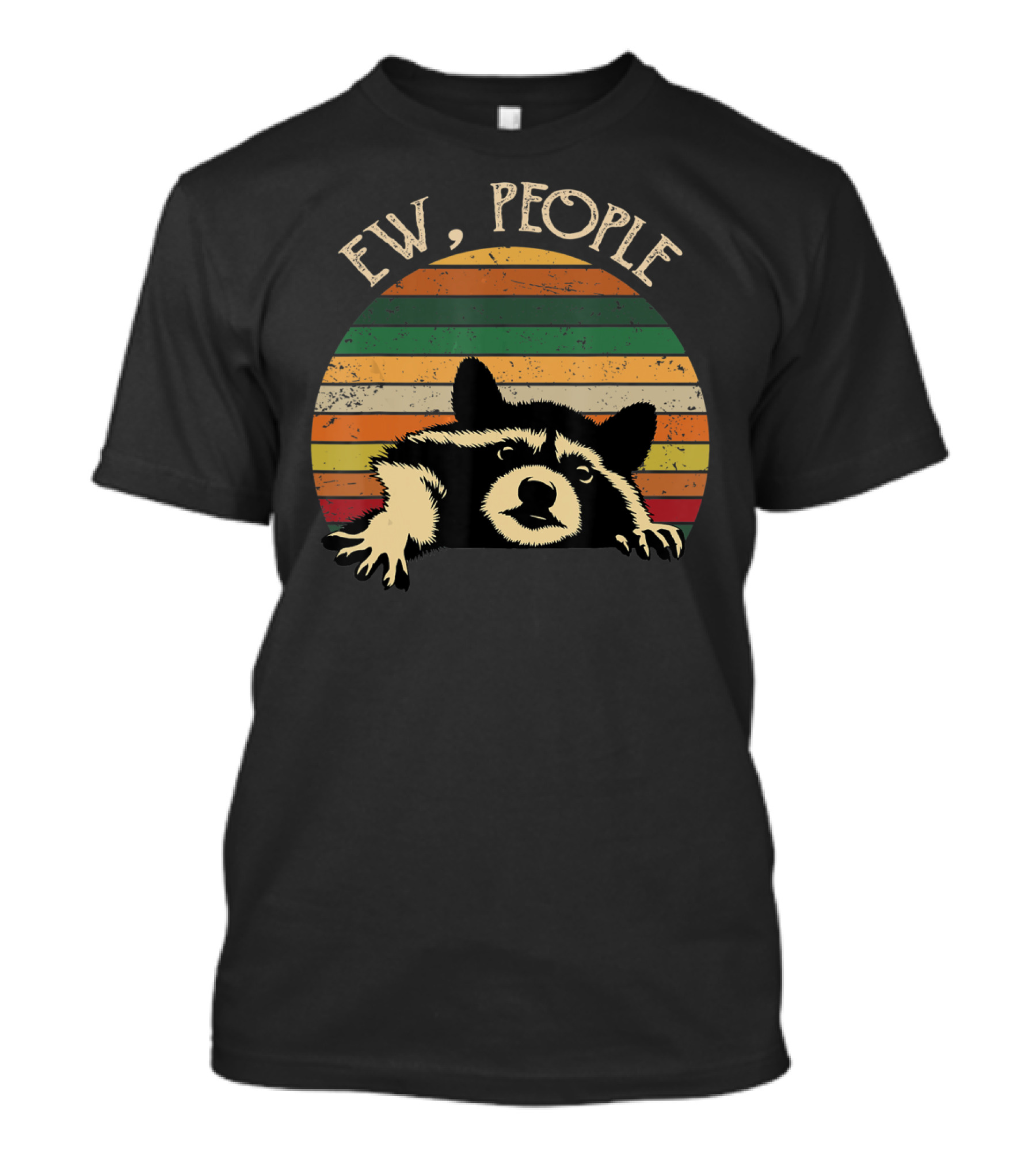 Retro Vintage Ew People Raccoon Lover T-Shirt