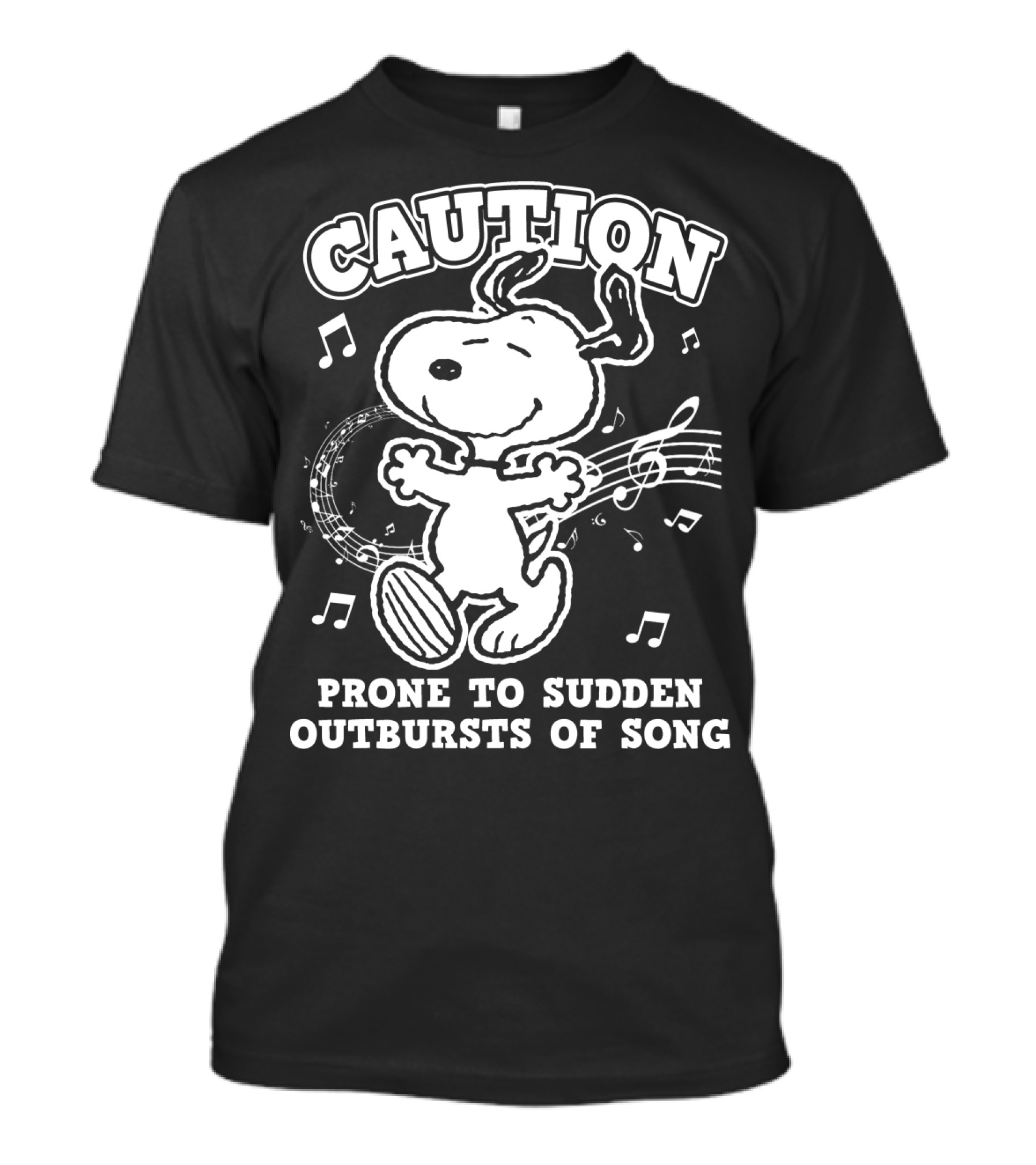 Caution Prone To Sudden Outbursts Of Song Snoopy Peanuts T-Shirt