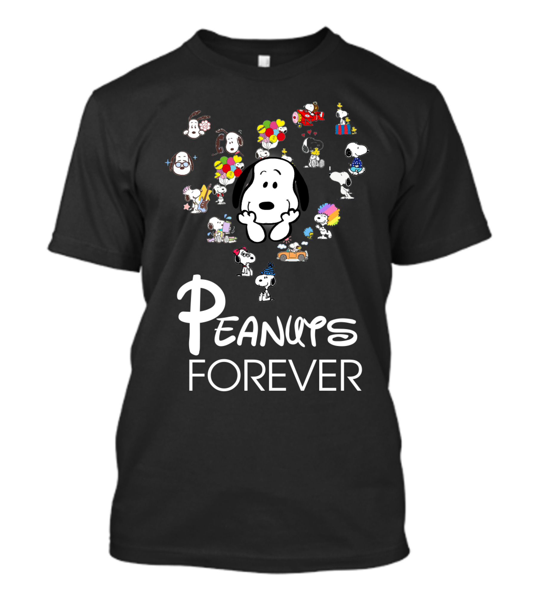 Peanuts Forever Snoopy The Peanuts Movie Characters Cartoon Icons T-Shirt