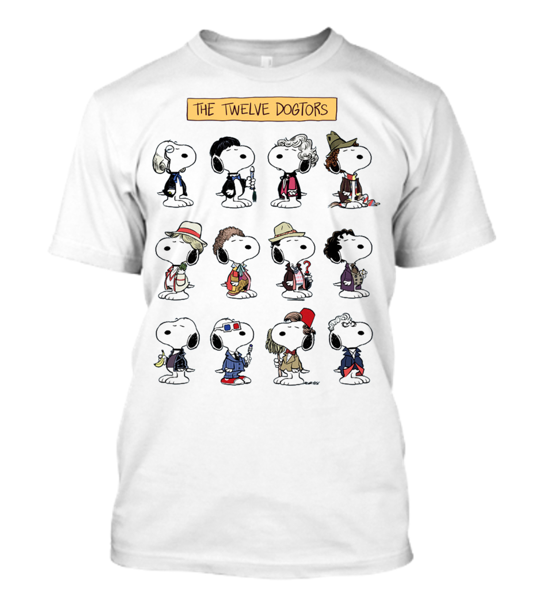 Doctor Snoopwho The Twelve Dogtors Snoopy Peanuts T-Shirt