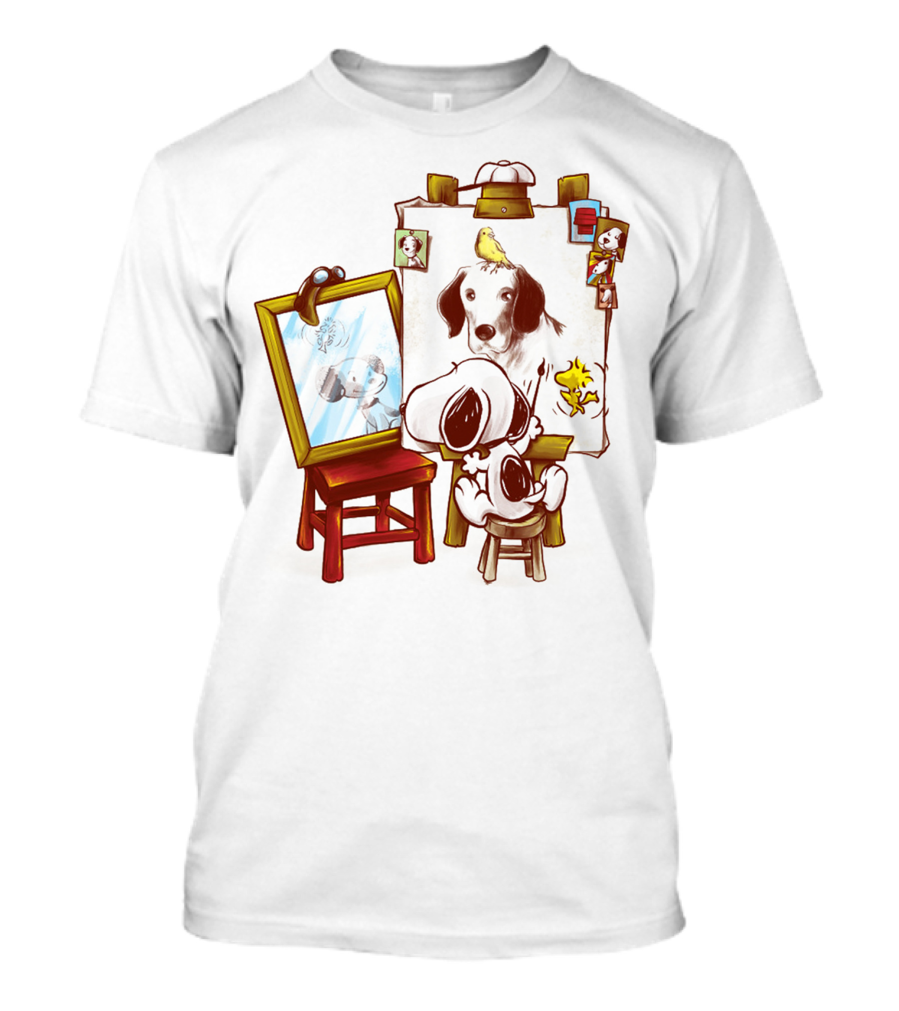 Snoopy Drawing Himself With Woodstock From The Peanuts Movie T-Shirt
