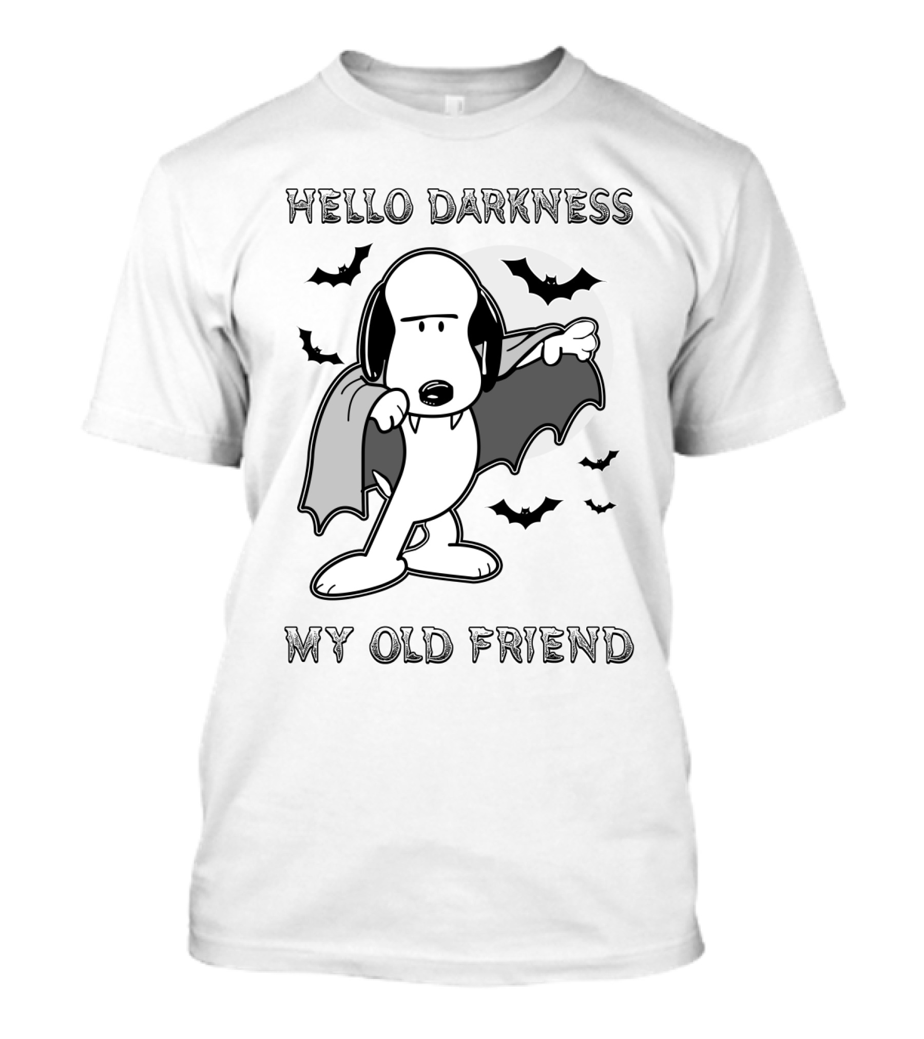 Snoopy Vampire Hello Darkness My Old Friend Peanuts Movie T-Shirt